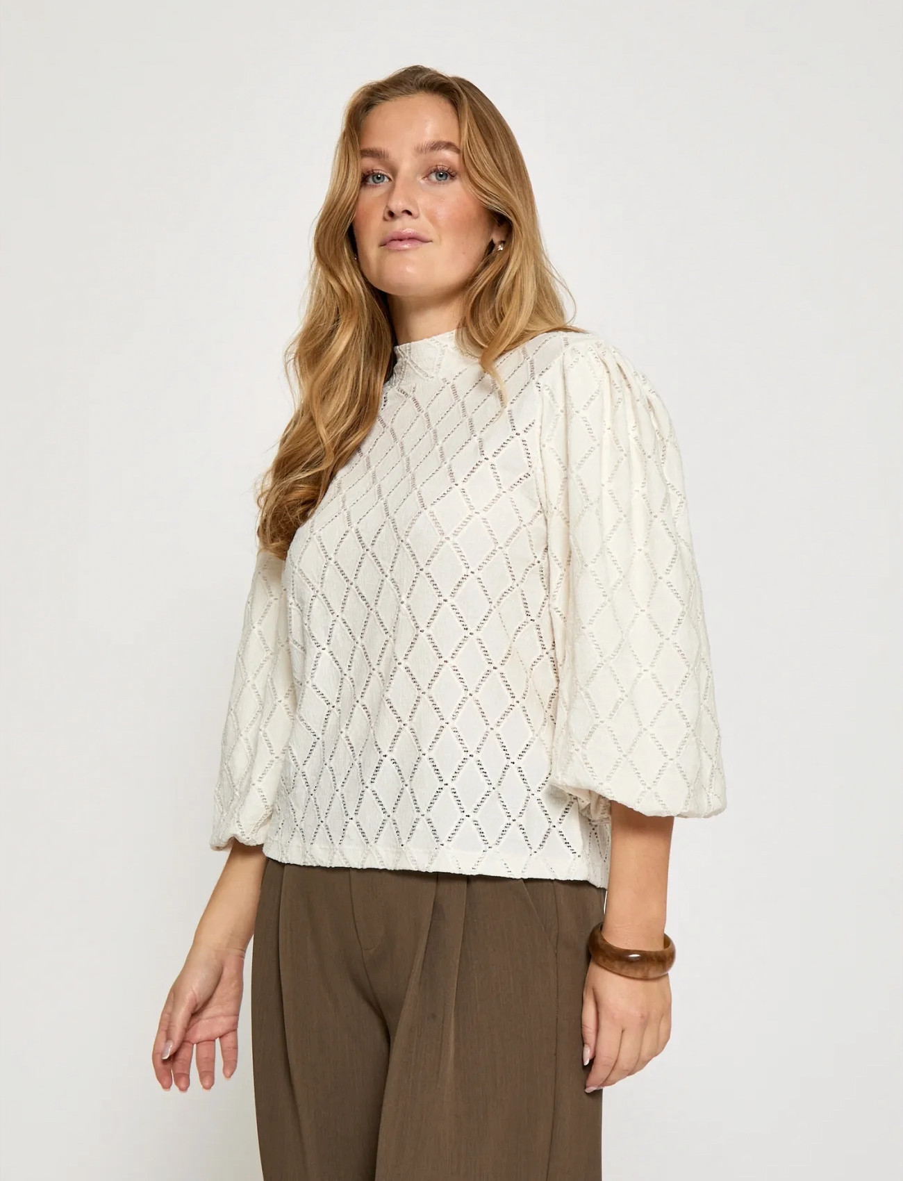 Minus Mstindera Blouse, L, White, Bluser > Langærmede, Dame