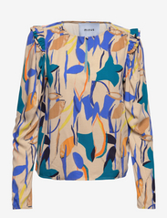 Binna Blouse 3 - ROYAL BLUE FLOWER PRINT