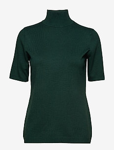 Lima roll neck knit - HUNTER GREEN MELANGE