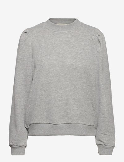Mika long sleeve sweat - sweatshirts & hættetrøjer - light grey melange