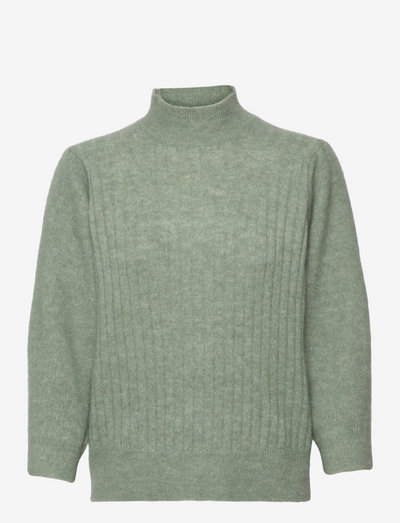 Dita knit Pullover - rullekraver - green bay melange