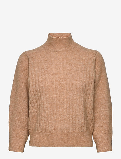 Dita knit Pullover - rullekraver - warm sand melange