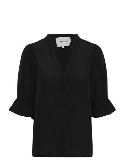 Minus Lucie V-neck Half Sleeve Blouse - Short-sleeved blouses - Boozt.com