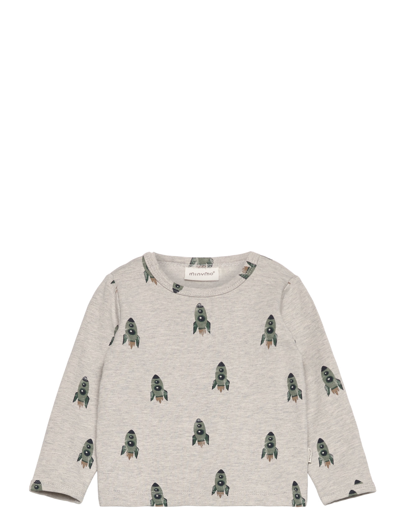 T-Shirt Ls Aop Sweat Grey Minymo
