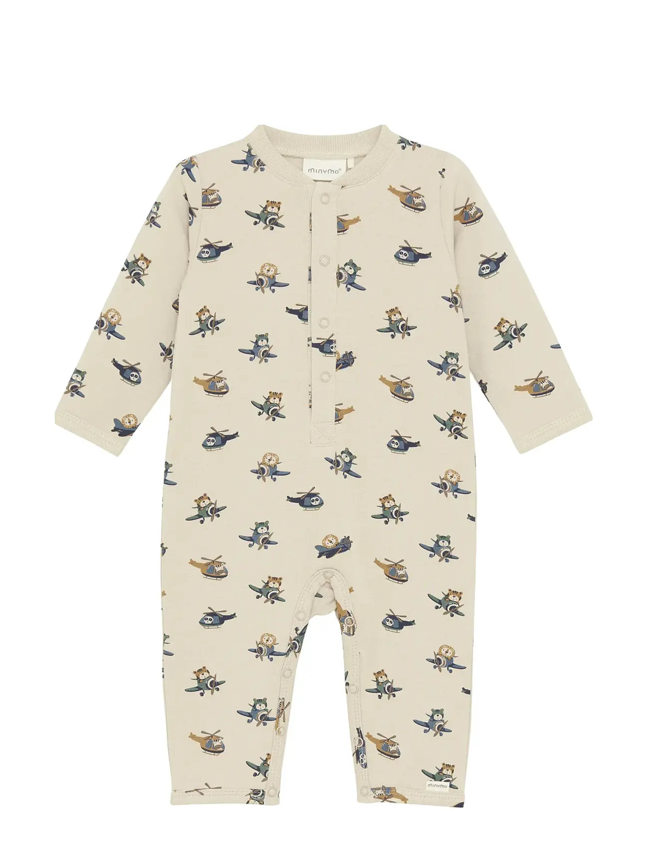 Minymo Suit Aop Sweat, 74, Cream > Jumpsuits, Børn