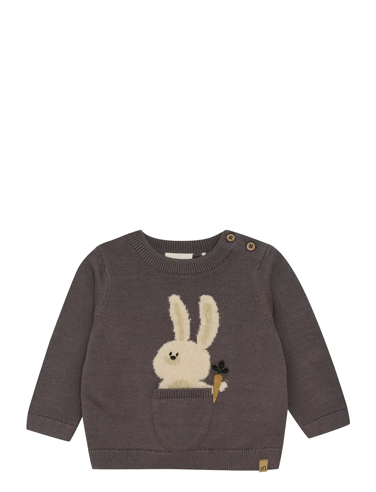 Minymo Pullover Knit, 68, Purple, Strik > Pullovere, Børn