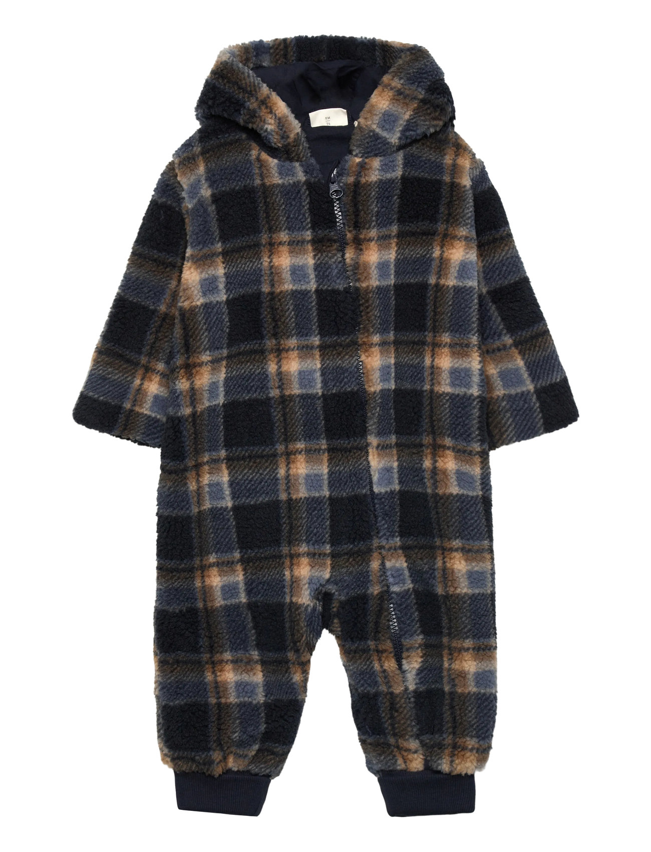 Minymo Suit Teddy W. Lining, 80, Blue > Jumpsuits, Børn