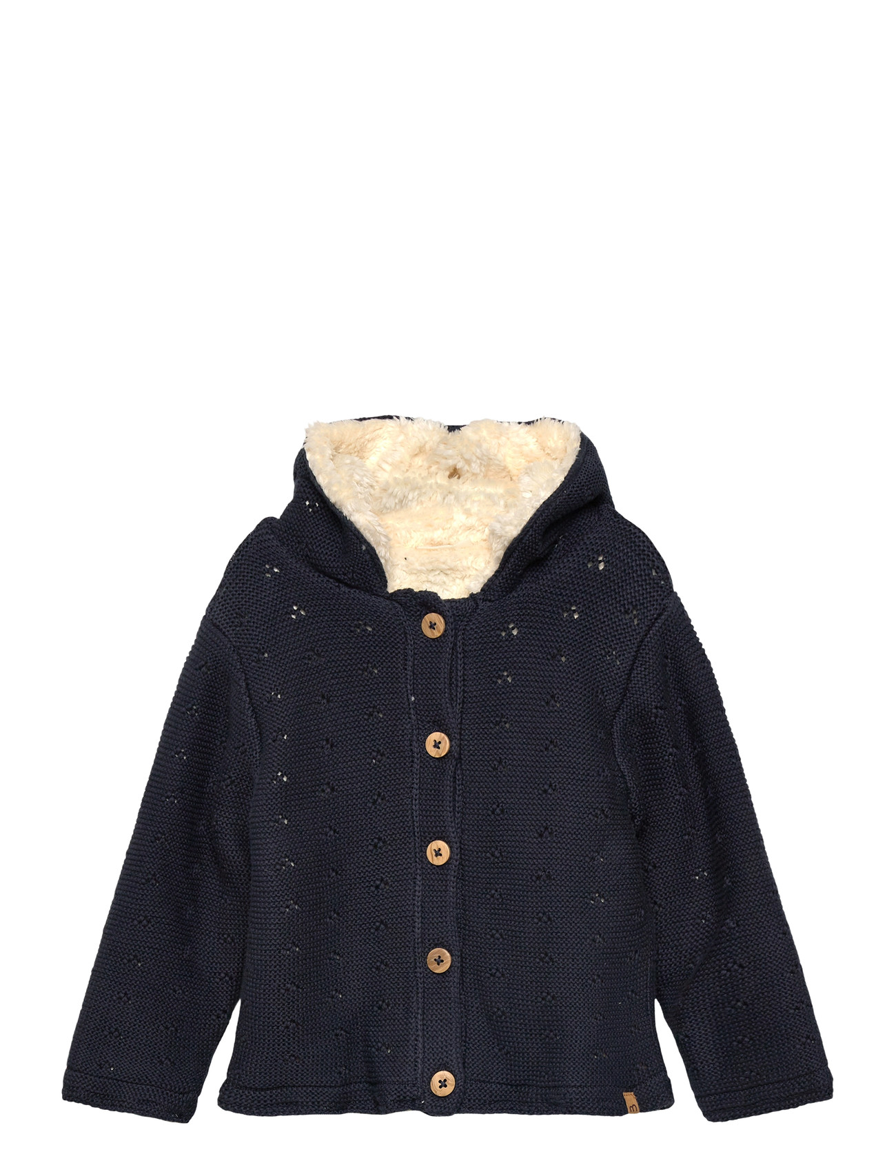 MINYMO Jacke Knit W. Teddy Lining Navy - 74 - Kinder