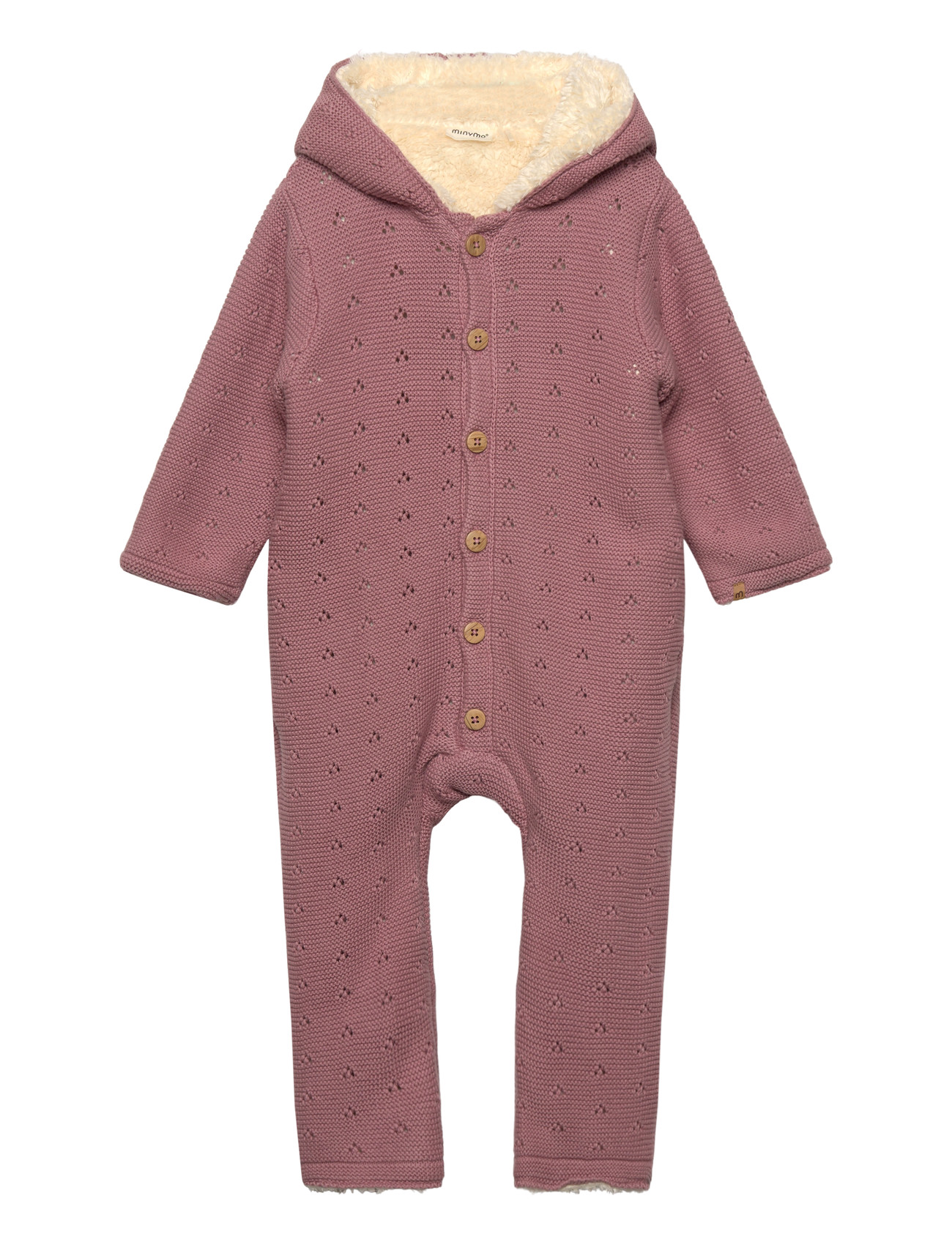MINYMO Anzug Knit W. Teddy Lining Pink - 92 - Kinder