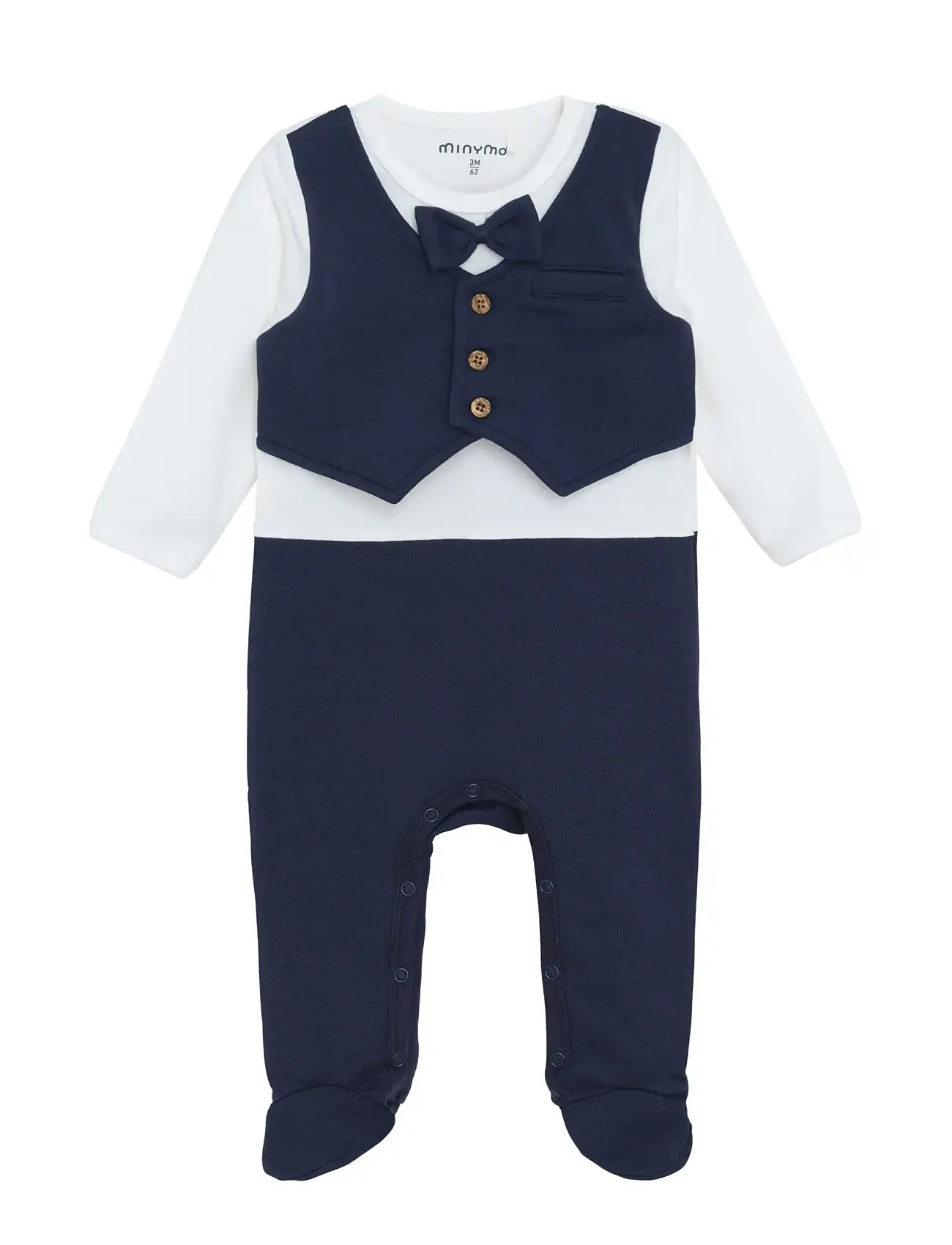 Minymo Suit Ls, 86, White, Bodysuits > Langærmede Bodysuits, Børn