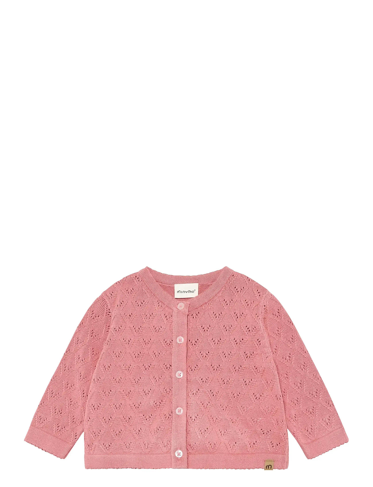 Minymo Cardigan Knit, 74, Pink, Strik > Cardigans, Børn