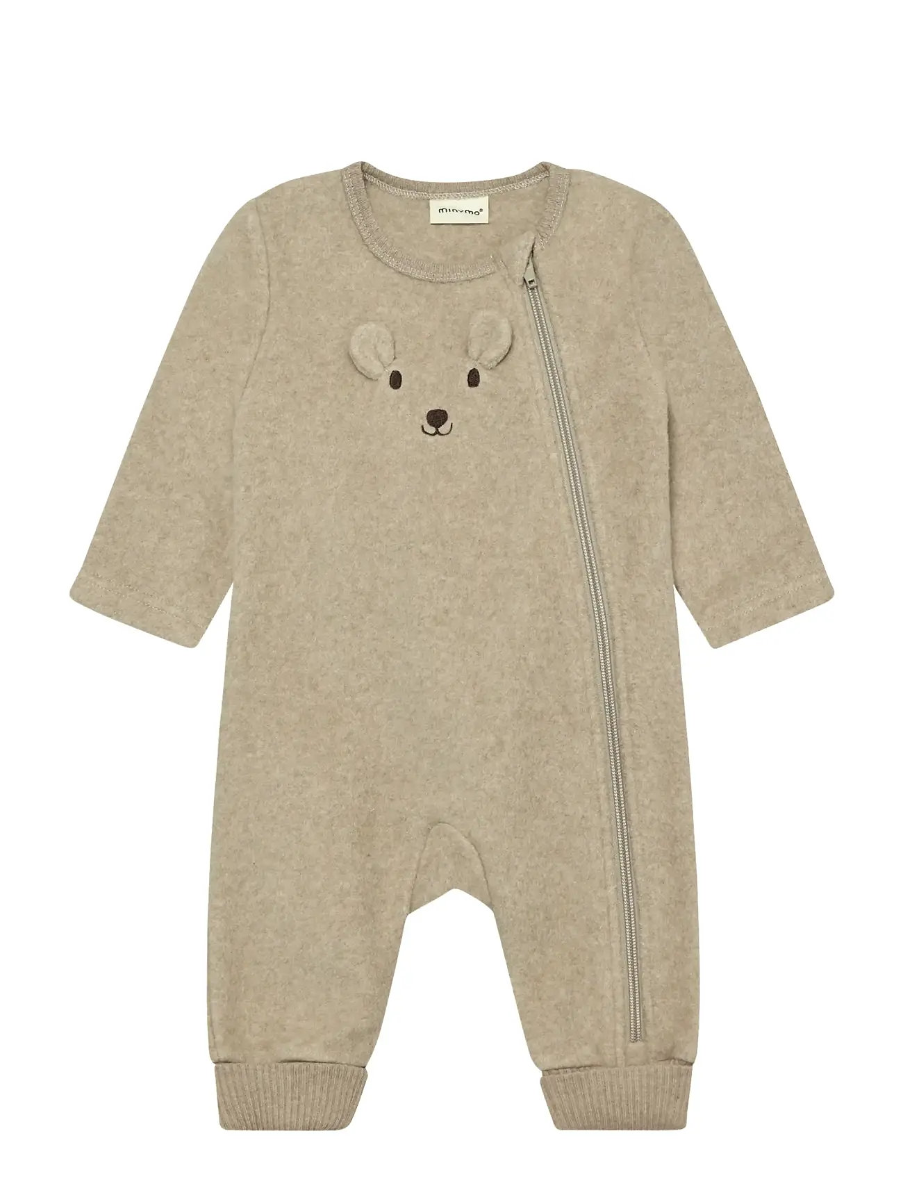Minymo Suit Ls Fleece, 80, Beige, Kroppe > Wrap-Kroppe, Børn