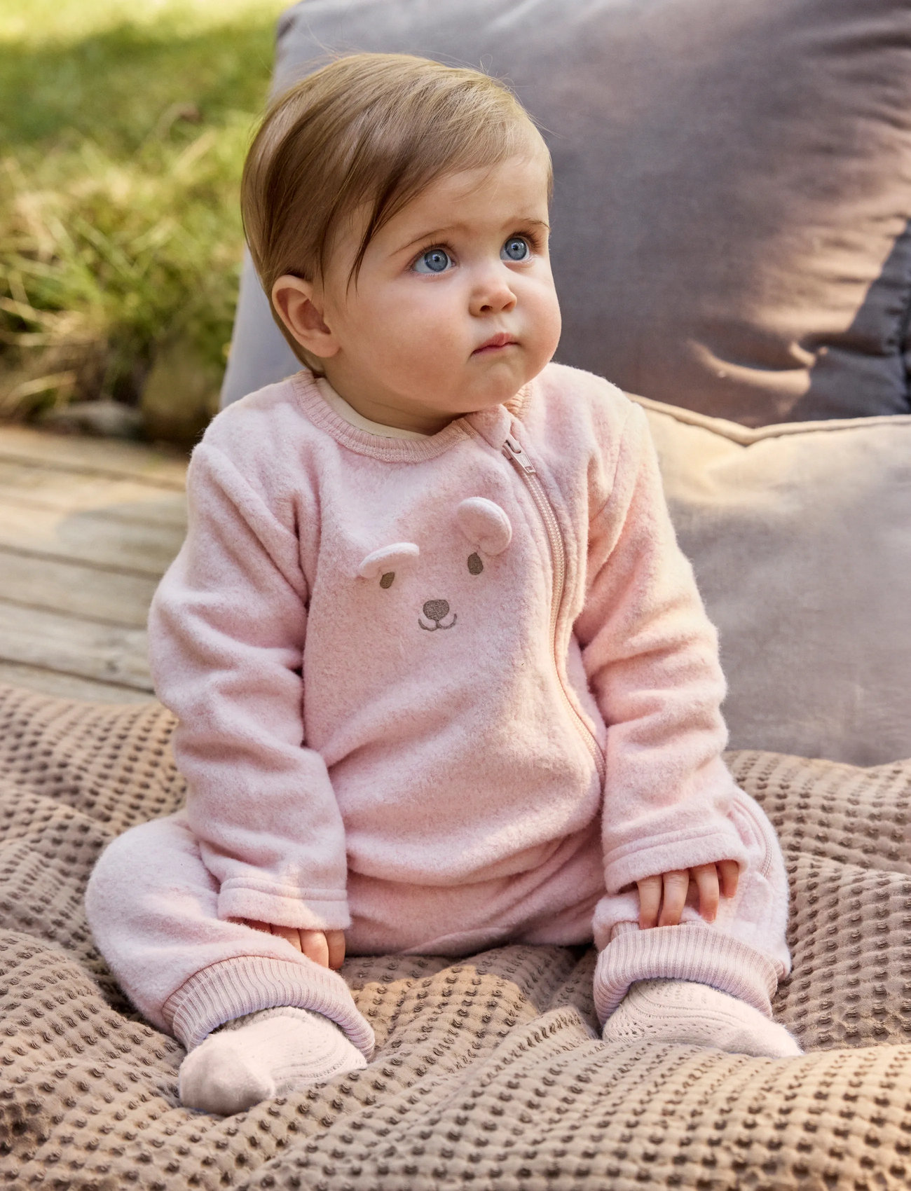 Minymo Suit Ls Fleece, 86, Pink, Kroppe > Wrap-Kroppe, Børn