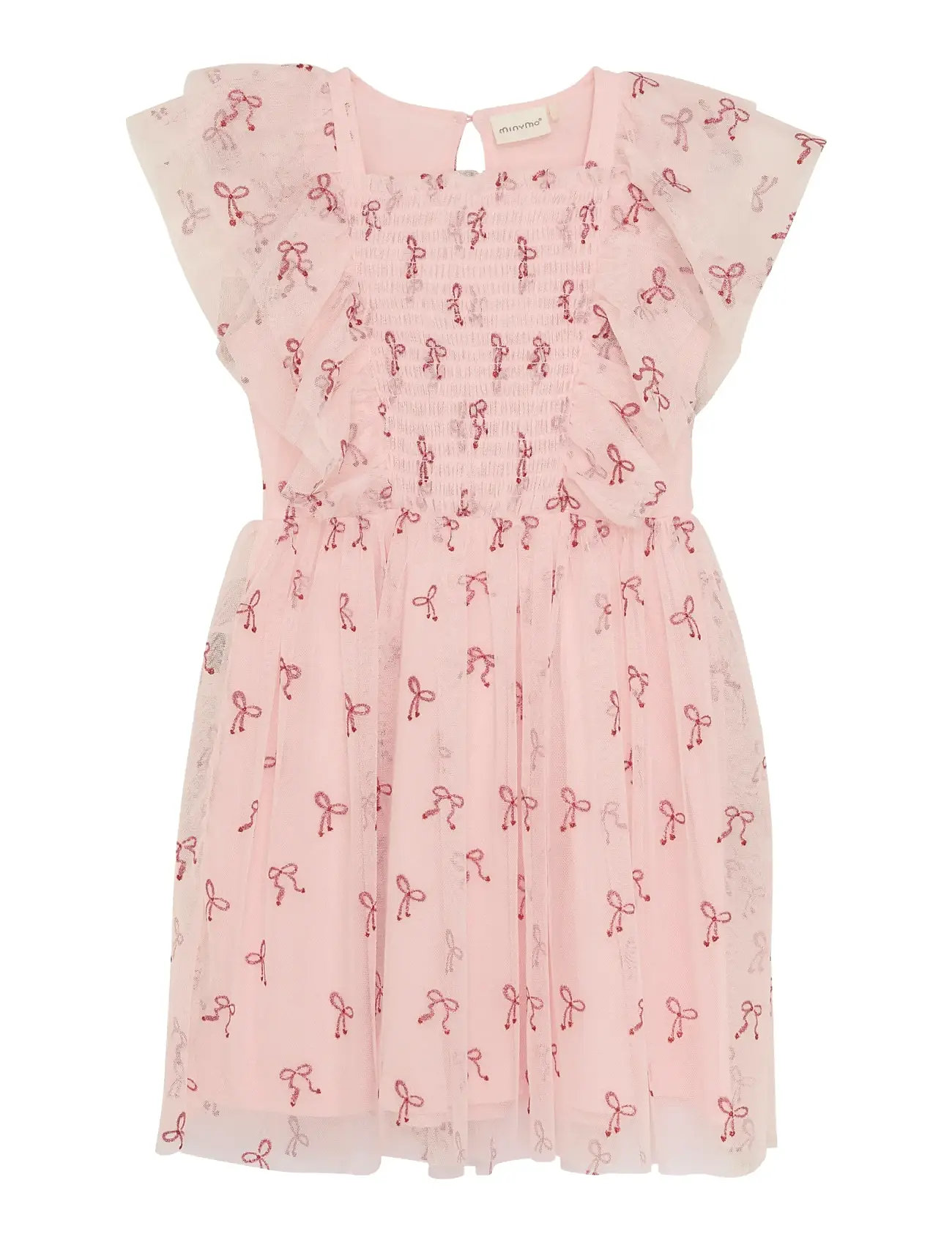 MINYMO Kleid W. Glitter Aop Pink - 104 - Kinder
