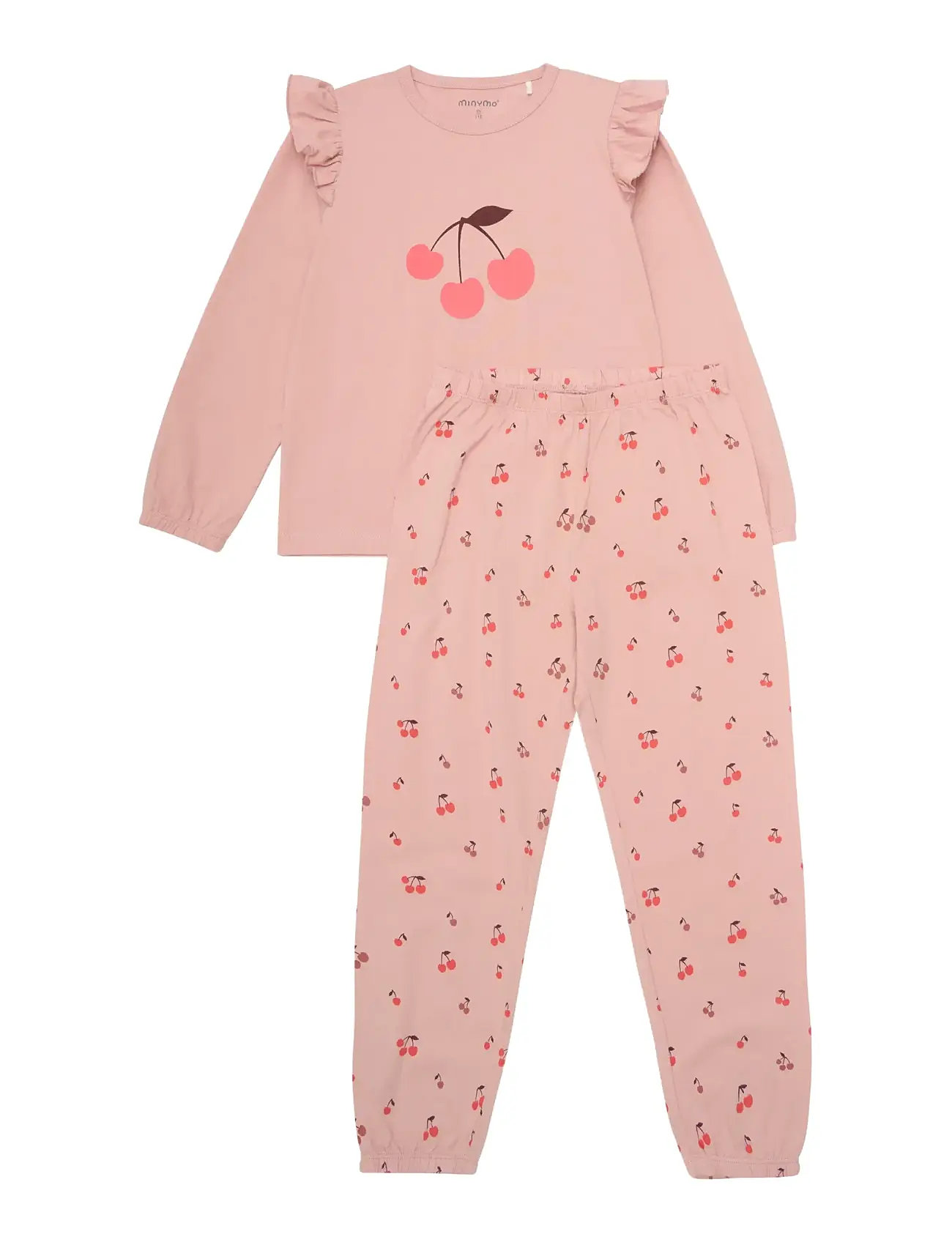 MINYMO Pyjamas Ls Set Aop Pink - 116 - Kinder