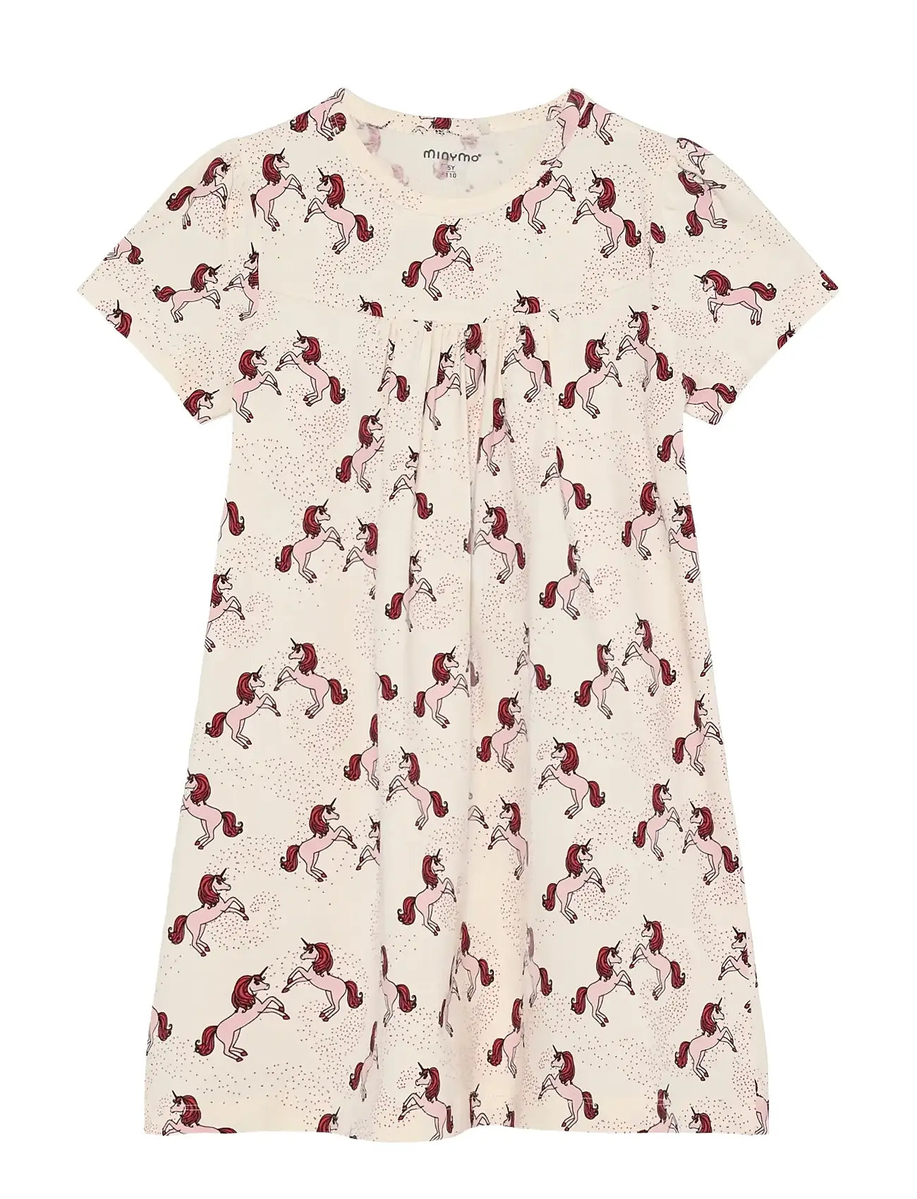 Minymo Nightdress Ss Aop, 116, Cream, Pyjamas > Natkjoler, Børn