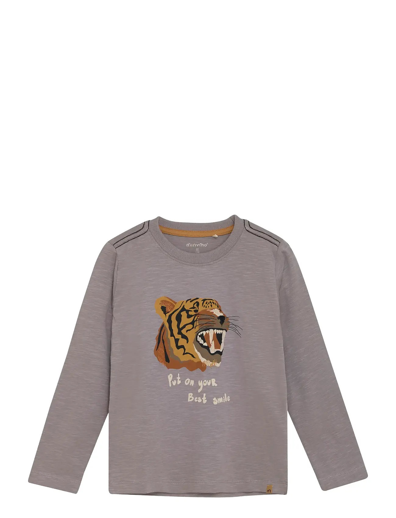 Minymo T-Shirt Ls, 116, Grey, T-Shirts > Langærmede T-shirts, Børn