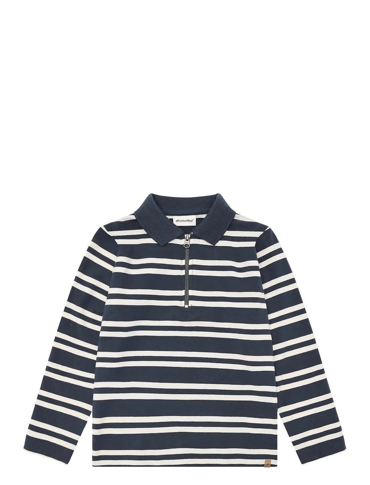Minymo Polo T-Shirt Ls Y/D, 110, Navy, Polo Skjorter > Langærmede Polo Shirts, Børn