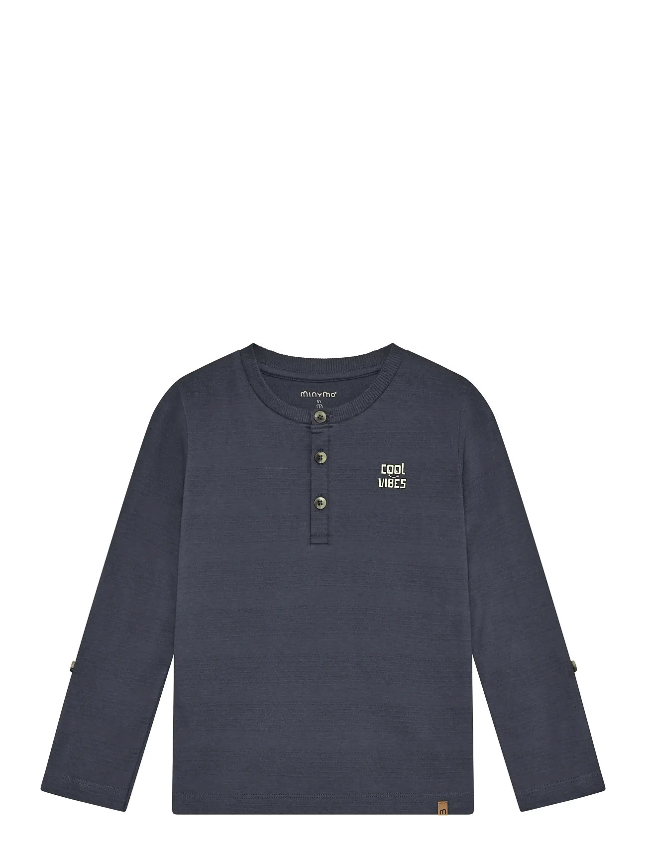 Minymo T-Shirt Ls, 122, Navy, T-Shirts > Langærmede T-shirts, Børn