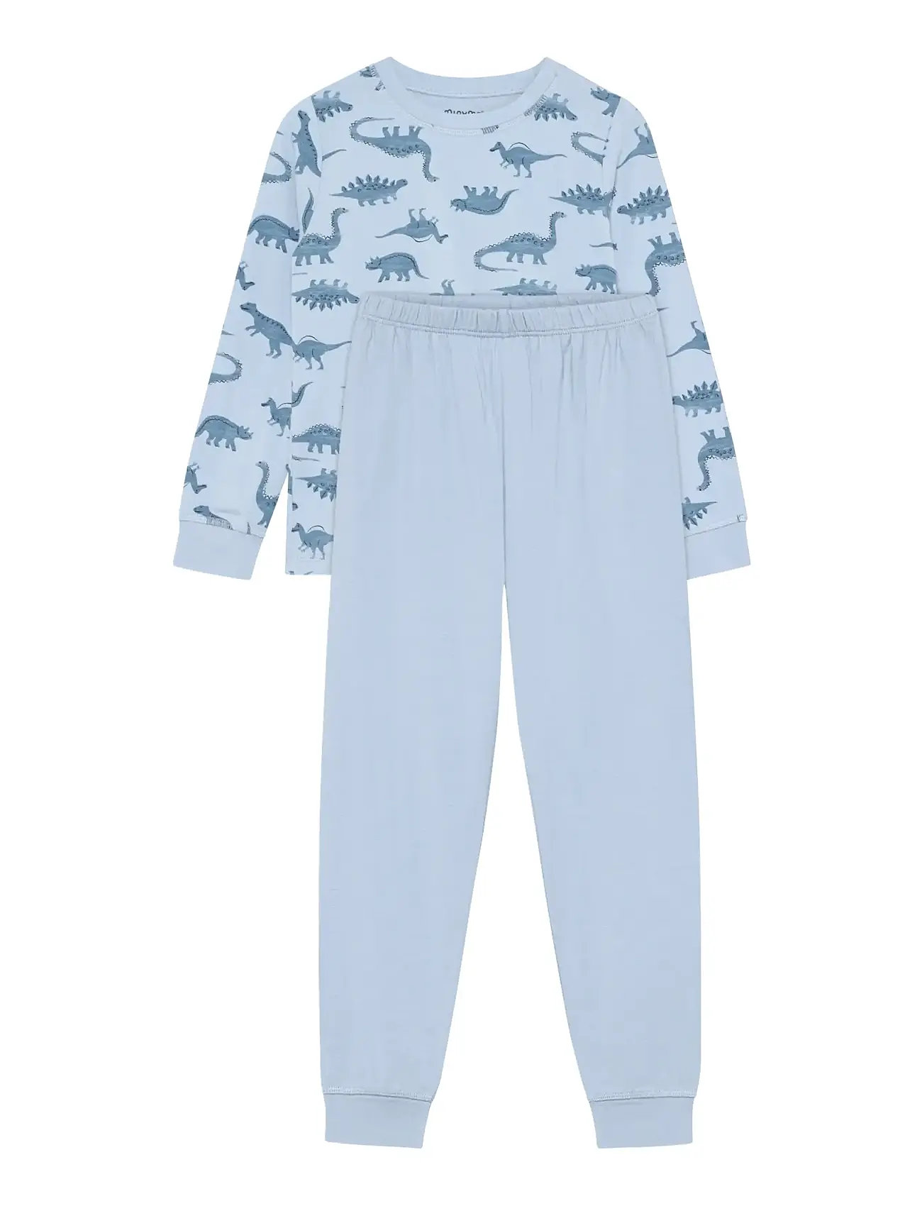 Minymo Pyjamas Ls Set Aop, 110, Blue, Pyjamas > Pyjamas-Sæt, Børn