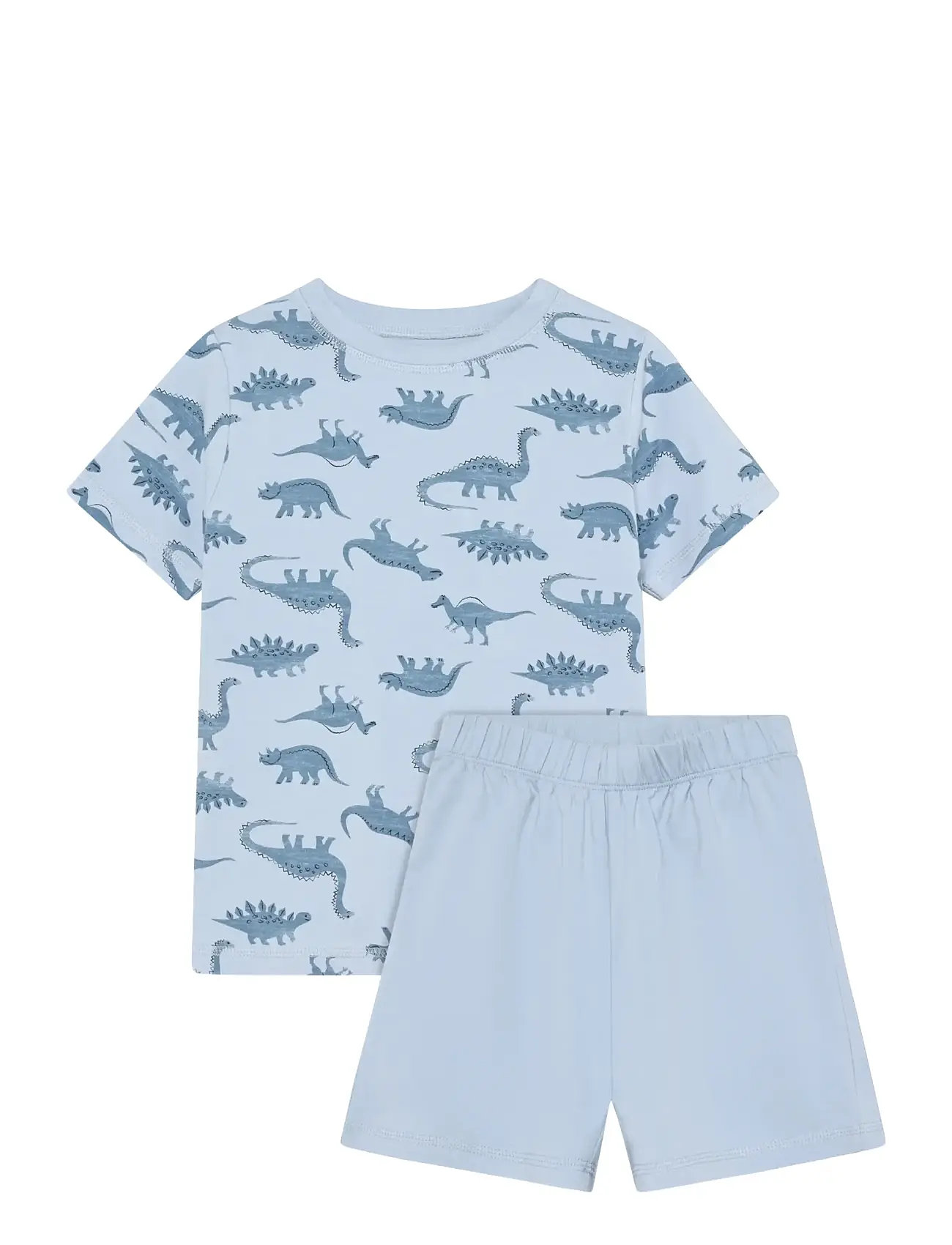 Minymo Nightset Ss Aop, 104, Blue, Pyjamas > Pyjamas-Sæt, Børn