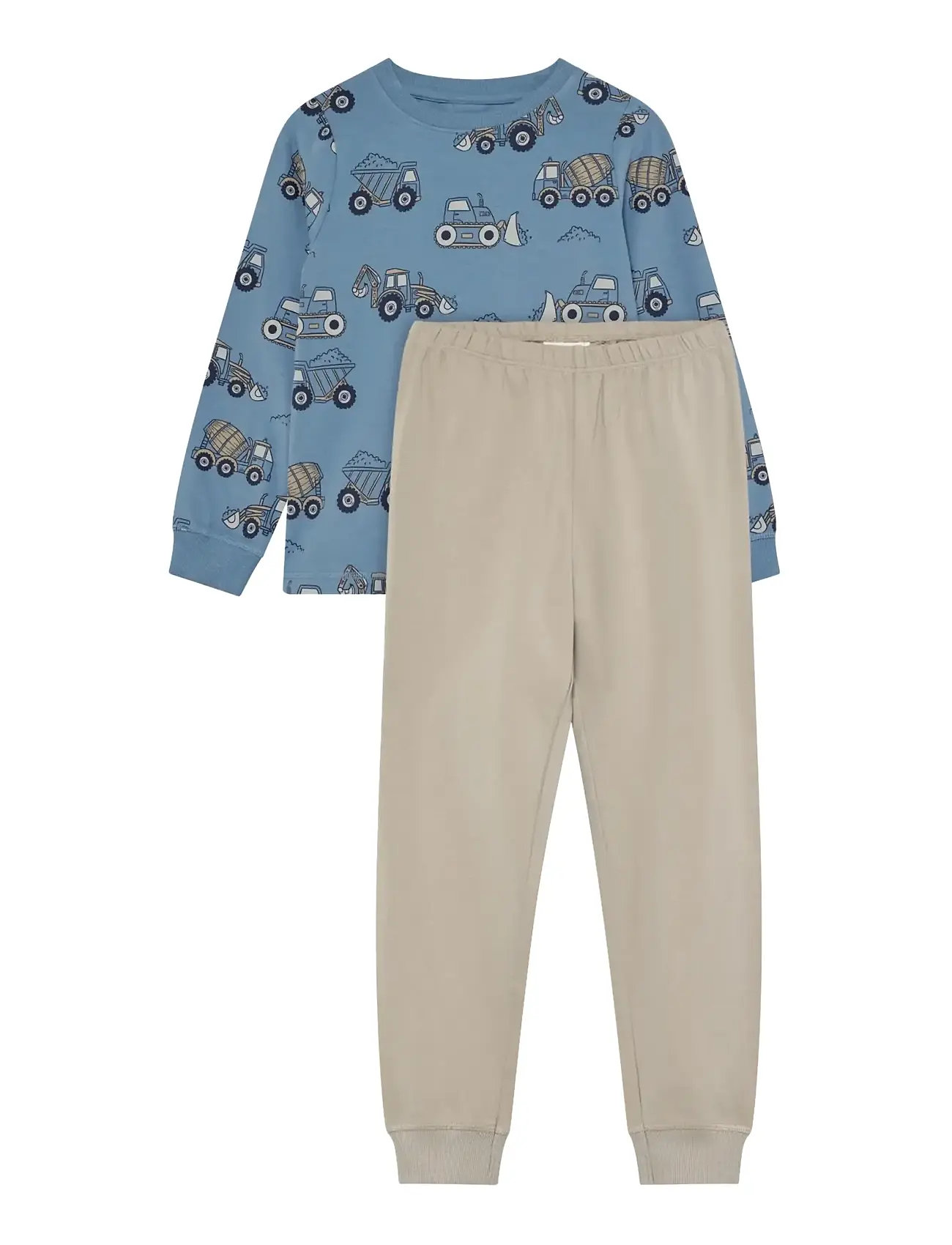 Minymo Pyjamas Ls Set Aop, 128, Blue, Pyjamas > Pyjamas-Sæt, Børn