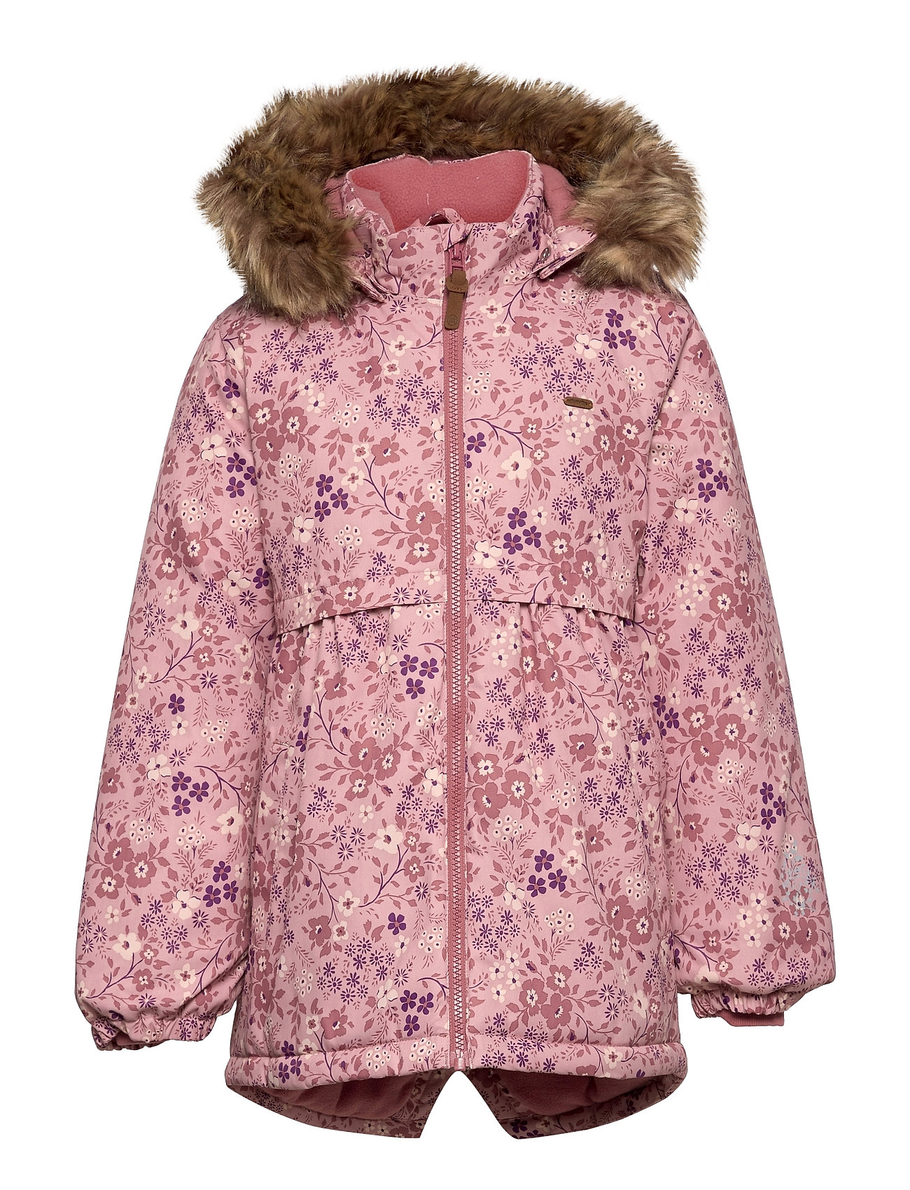 Snow Jacket- Aop Outerwear Snow/ski Clothing Snow/ski Jacket Vaaleanpunainen Minymo