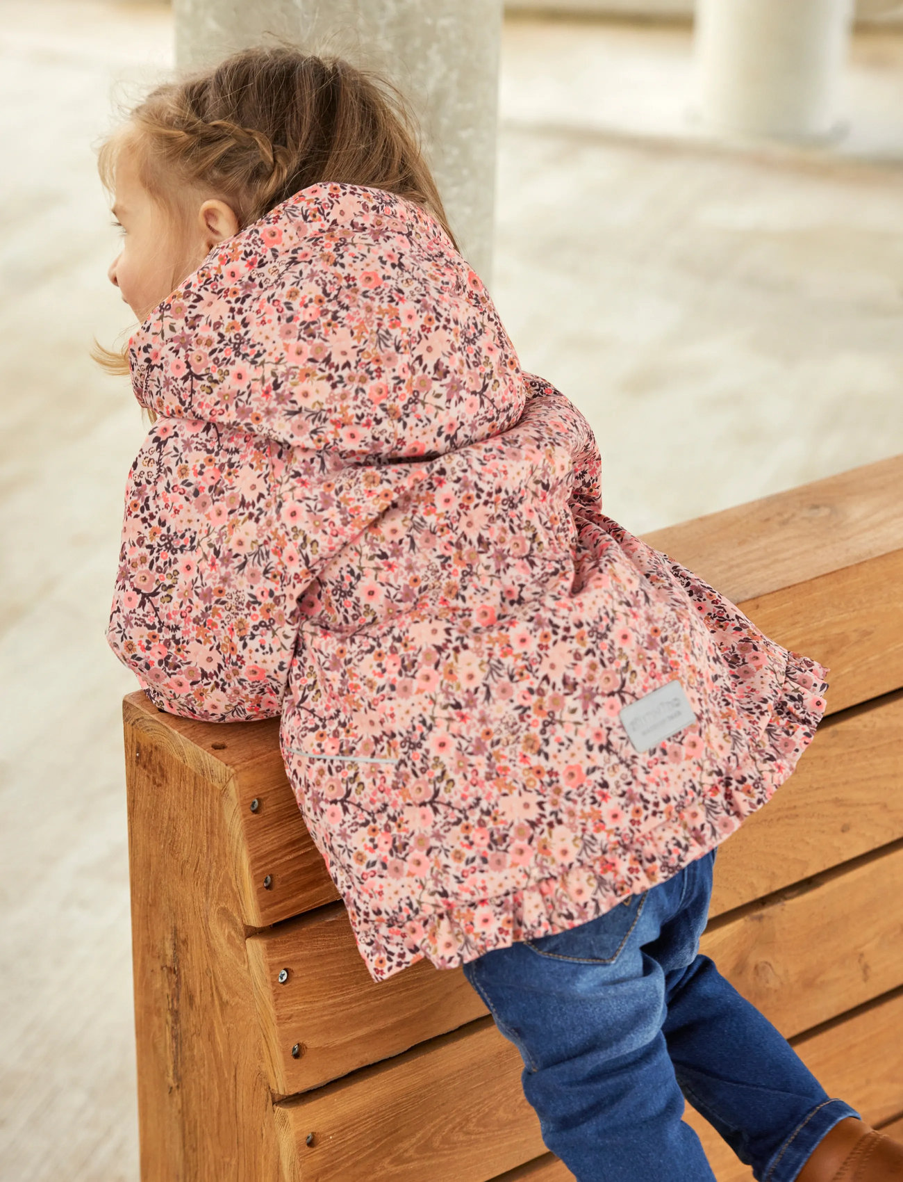 Minymo Snow Jacket Aop, 98, Pink, Sneskibeklædning > Sneskijakke, Børn
