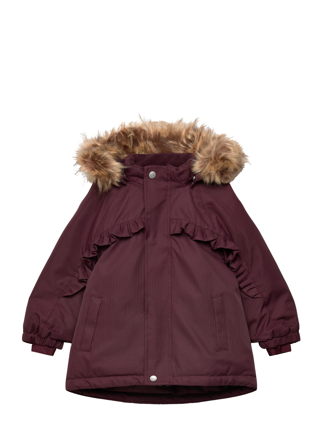 MINYMO Snow Jacke W. Pelz Burgundy - 110 - Kinder
