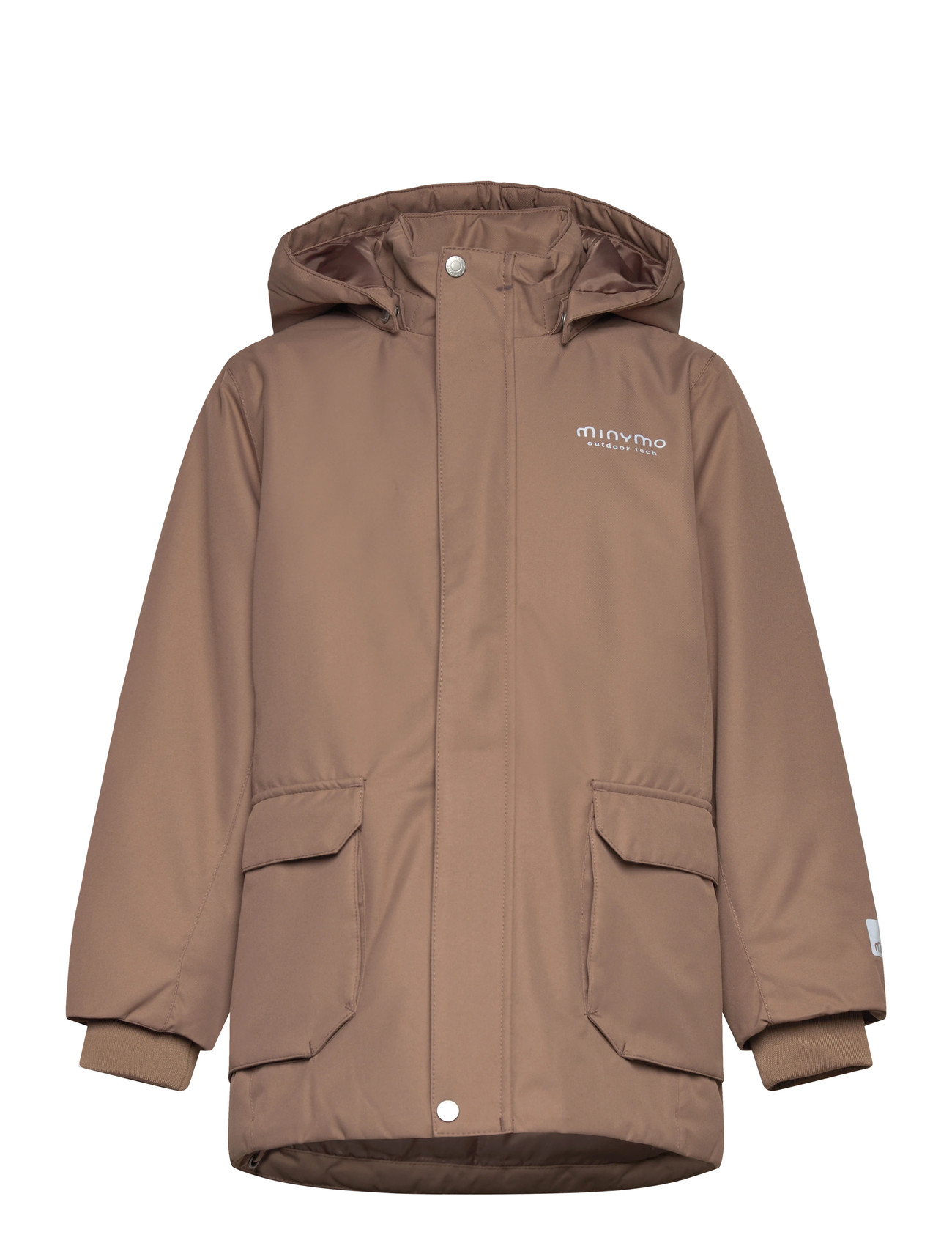 Minymo Snow Jacket, 104, Brown, Sneskibeklædning > Sneskijakke, Børn