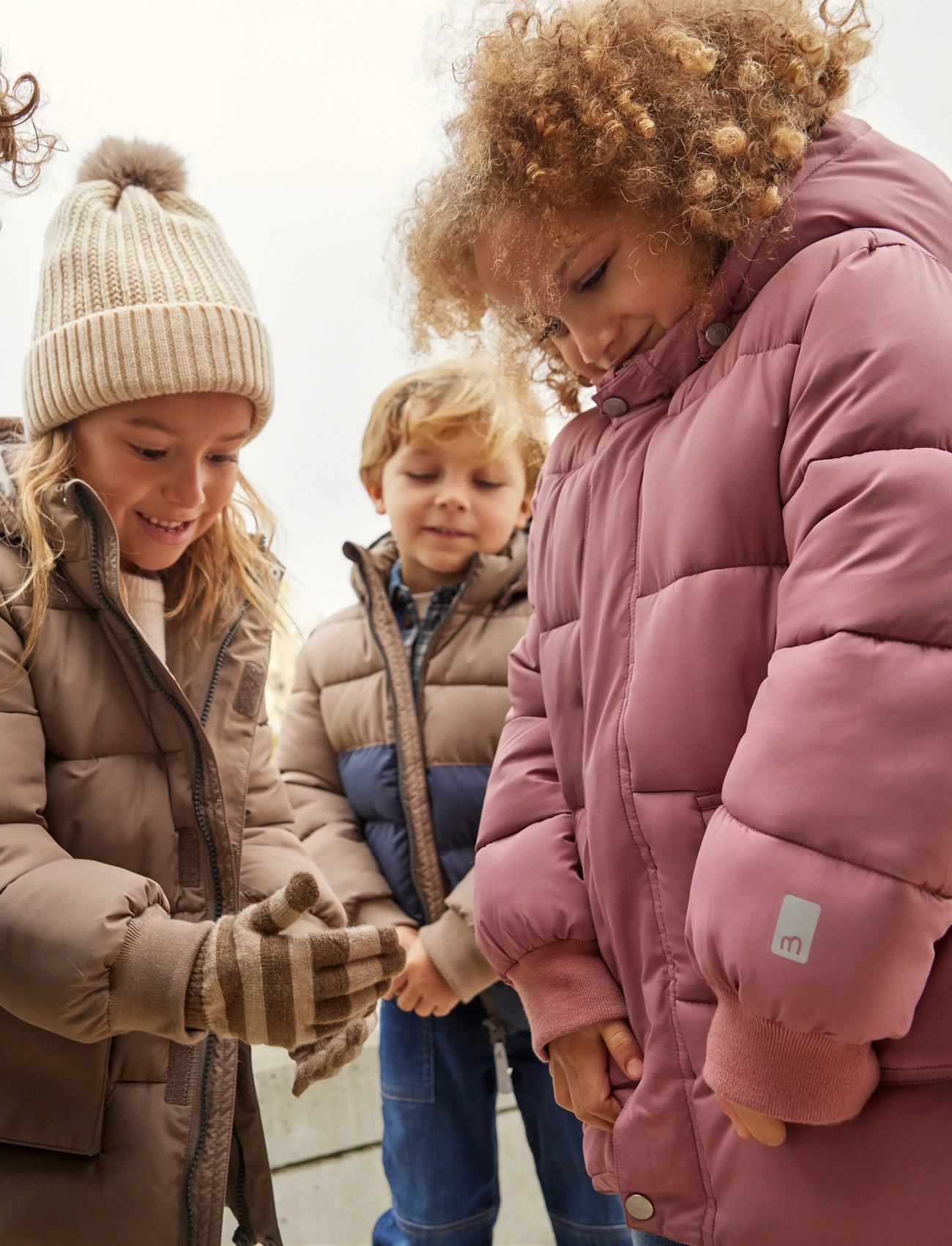 Minymo Quilted Jacket Colorblock, 134, Brown, Jakker & Frakker > Quiltede Jakker, Børn