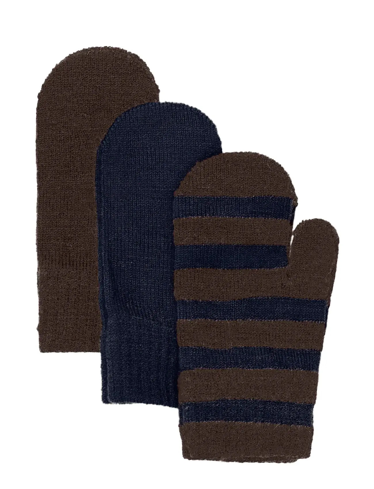 MINYMO Magic Handschuhe Knit 3-Pack Braun - 3-6Y - Kinder