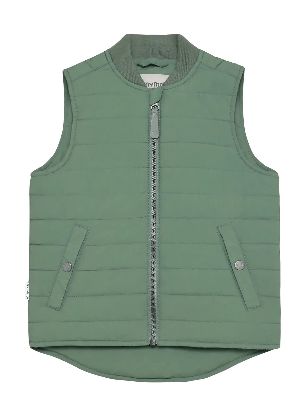 Minymo Vest - Quilted, 110, Green, Overtøj > Udendørs Veste, Børn