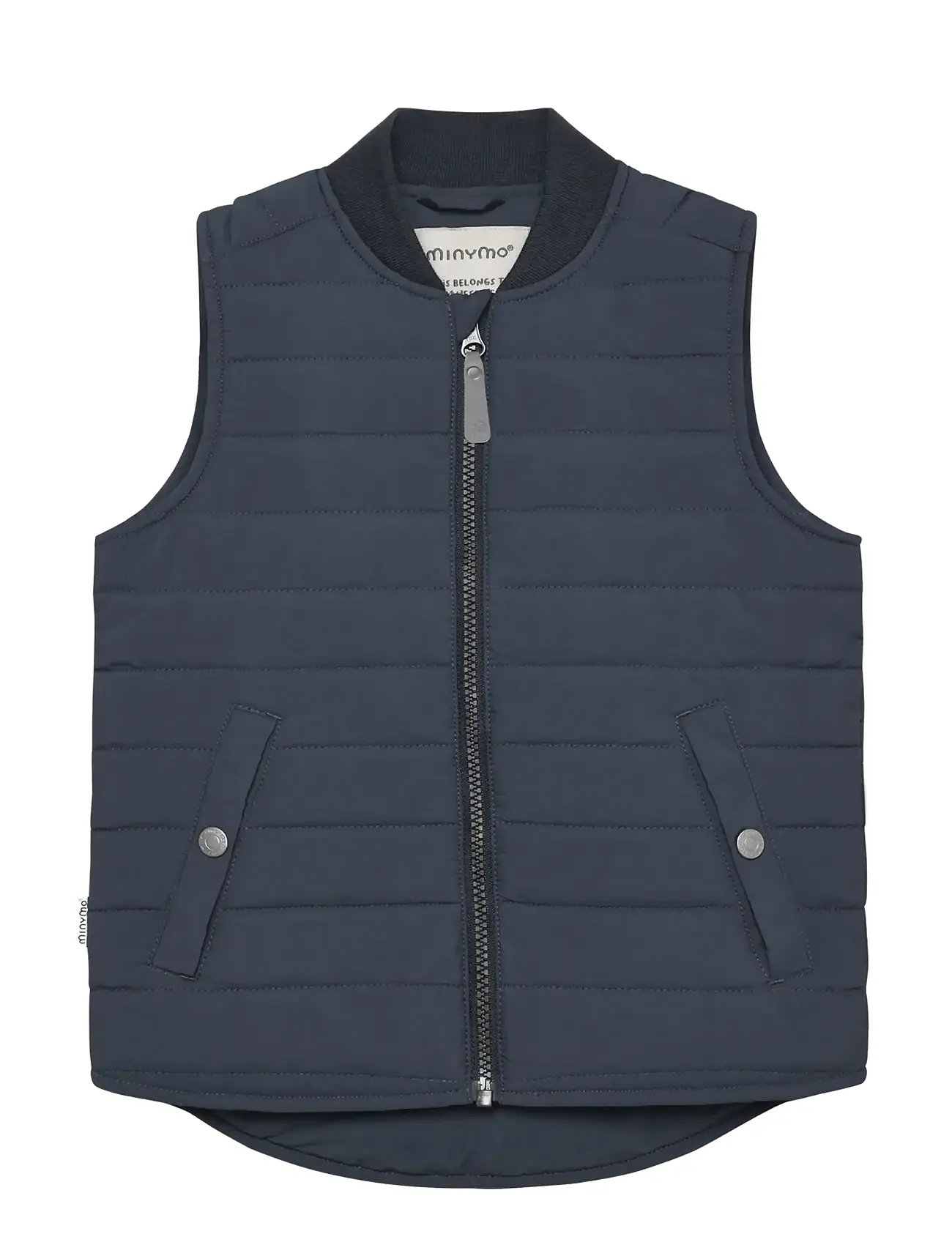 Minymo Vest - Quilted, 110, Navy, Overtøj > Udendørs Veste, Børn