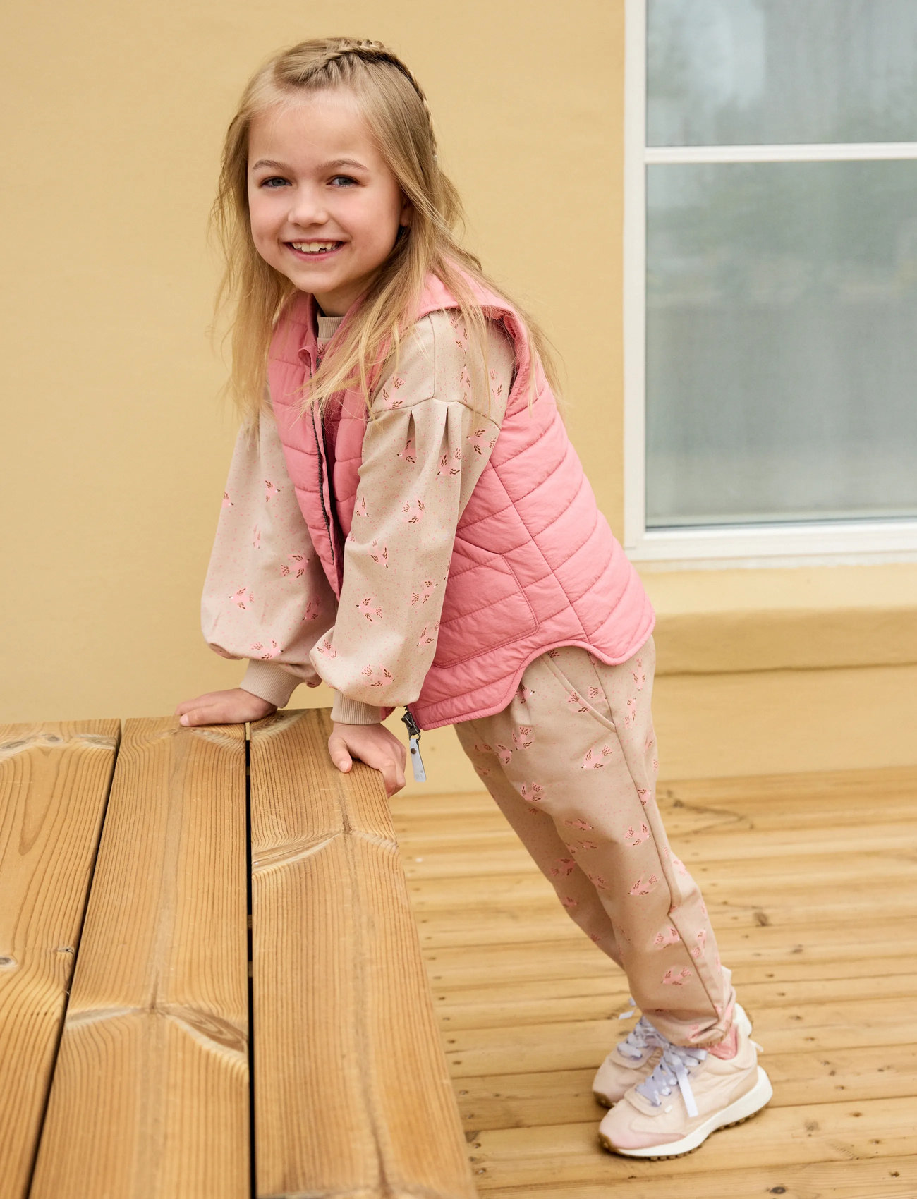 Minymo Vest - Quilted, 128, Pink, Overtøj > Udendørs Veste, Børn