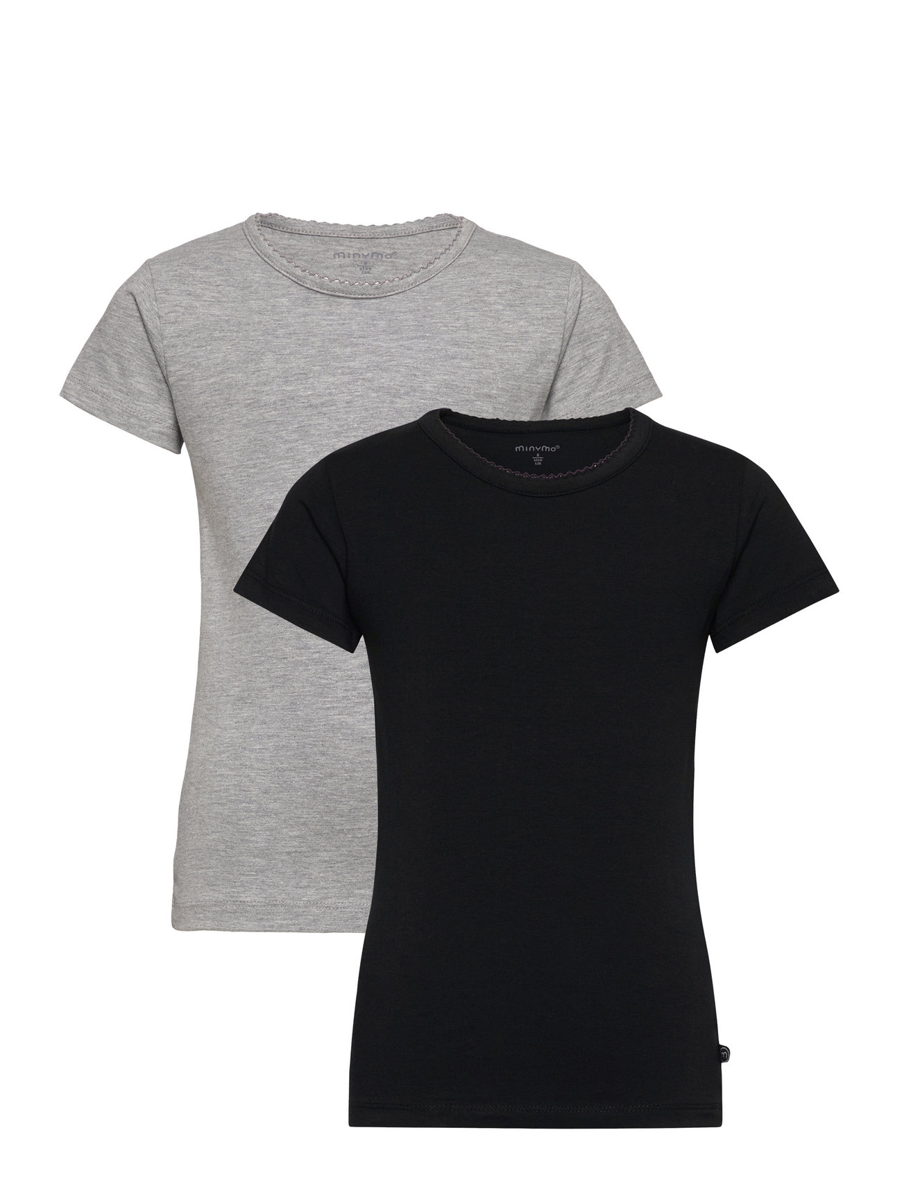 Basic T-Shirt Ss T-shirts Short-sleeved Musta Minymo