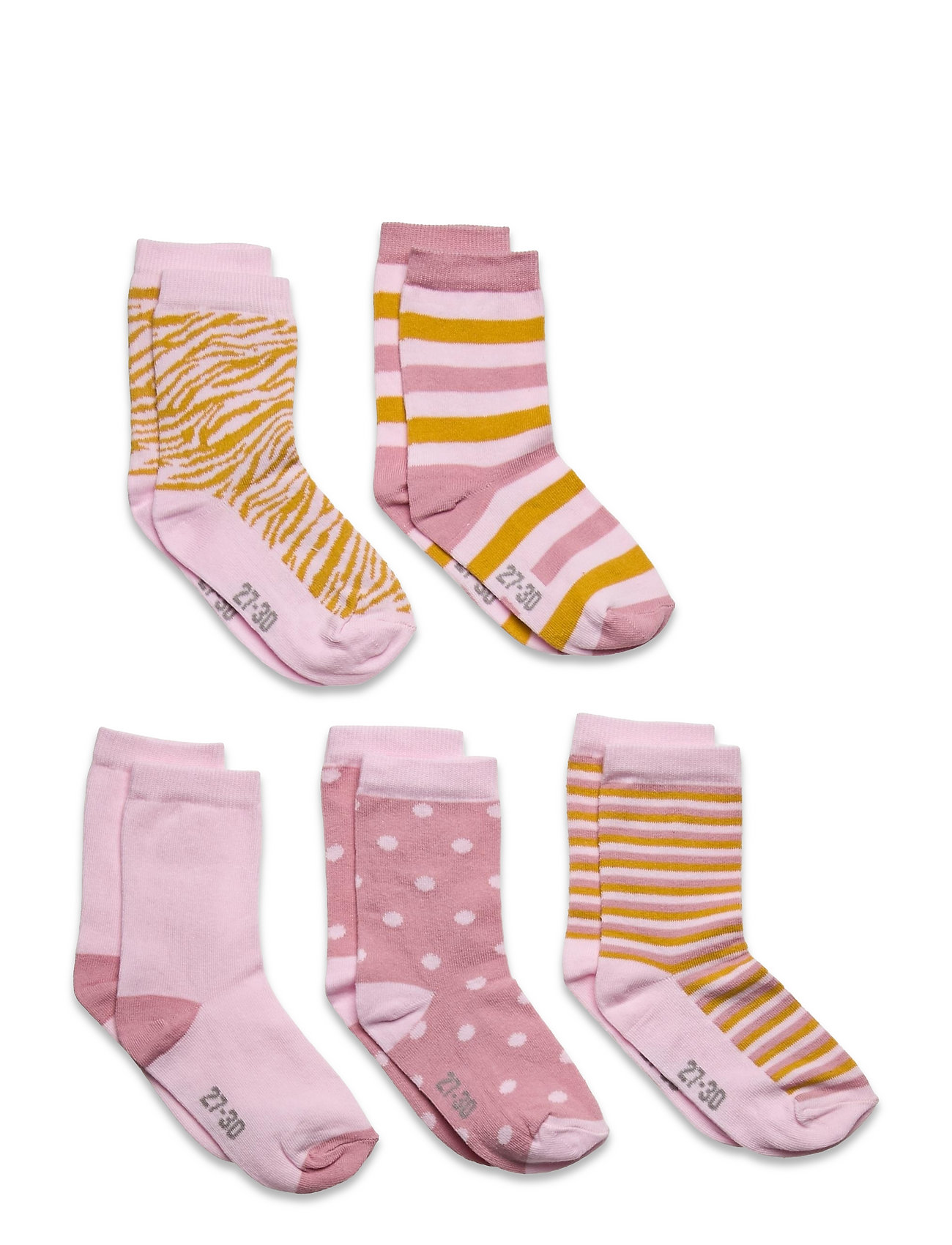 Sock W. Pattern Socks & Tights Socks Vaaleanpunainen Minymo