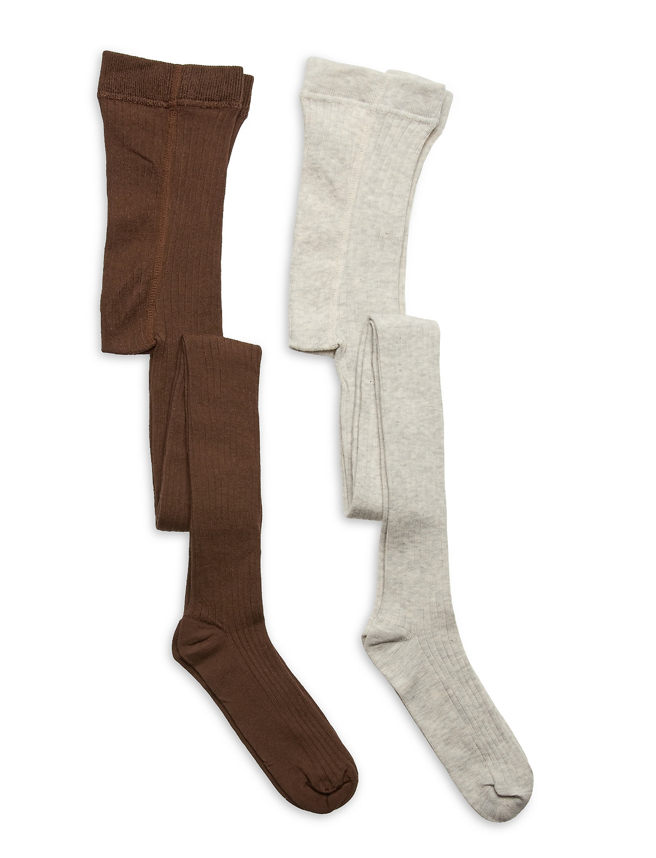 Stocking - Solid Rib 2-Pack Socks & Tights Tights Monivärinen/Kuvioitu Minymo