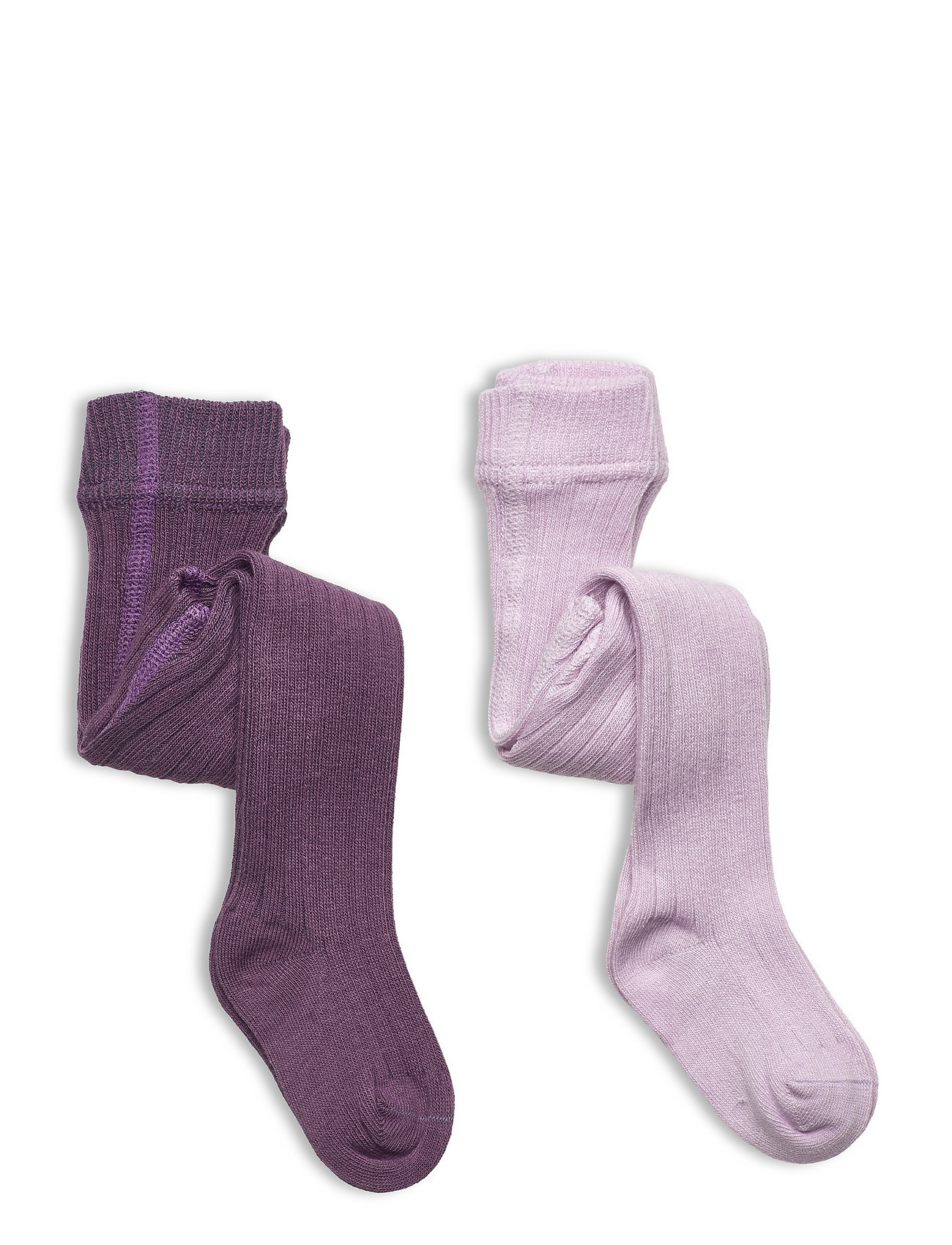 Stocking - Solid Rib 2-Pack Purple Minymo