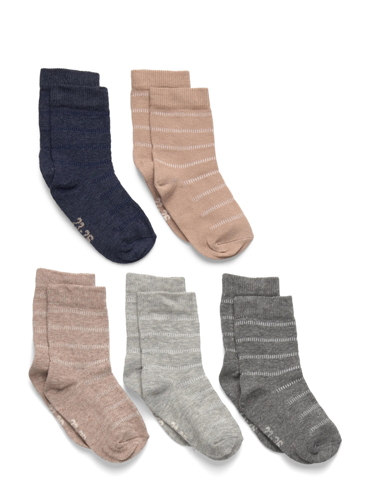 Minymo Socks W. Knit (5-Pack), 27 , Multi/patterned, Sokker & Strømpebukser > Sokker, Børn