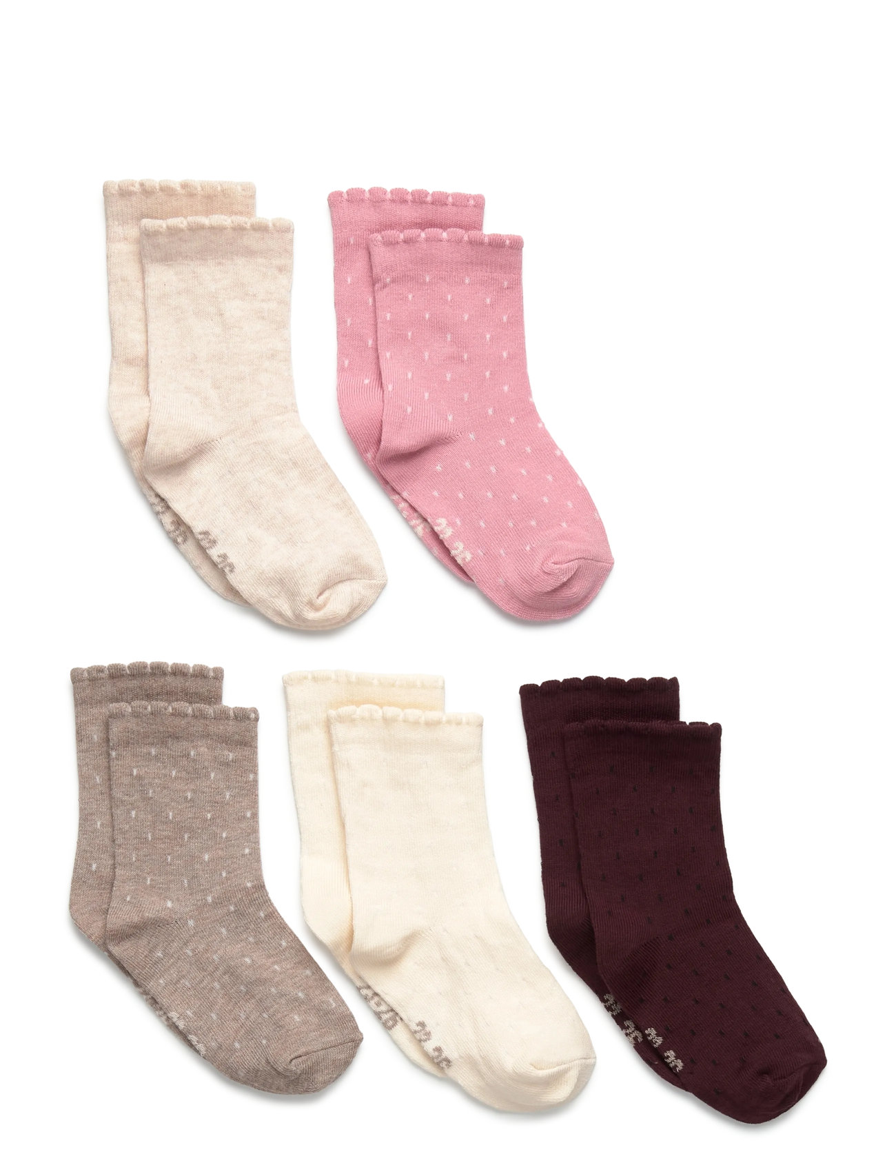 Minymo Socks W. Knit (5-Pack), 27 , Multi/patterned, Sokker & Strømpebukser > Sokker, Børn
