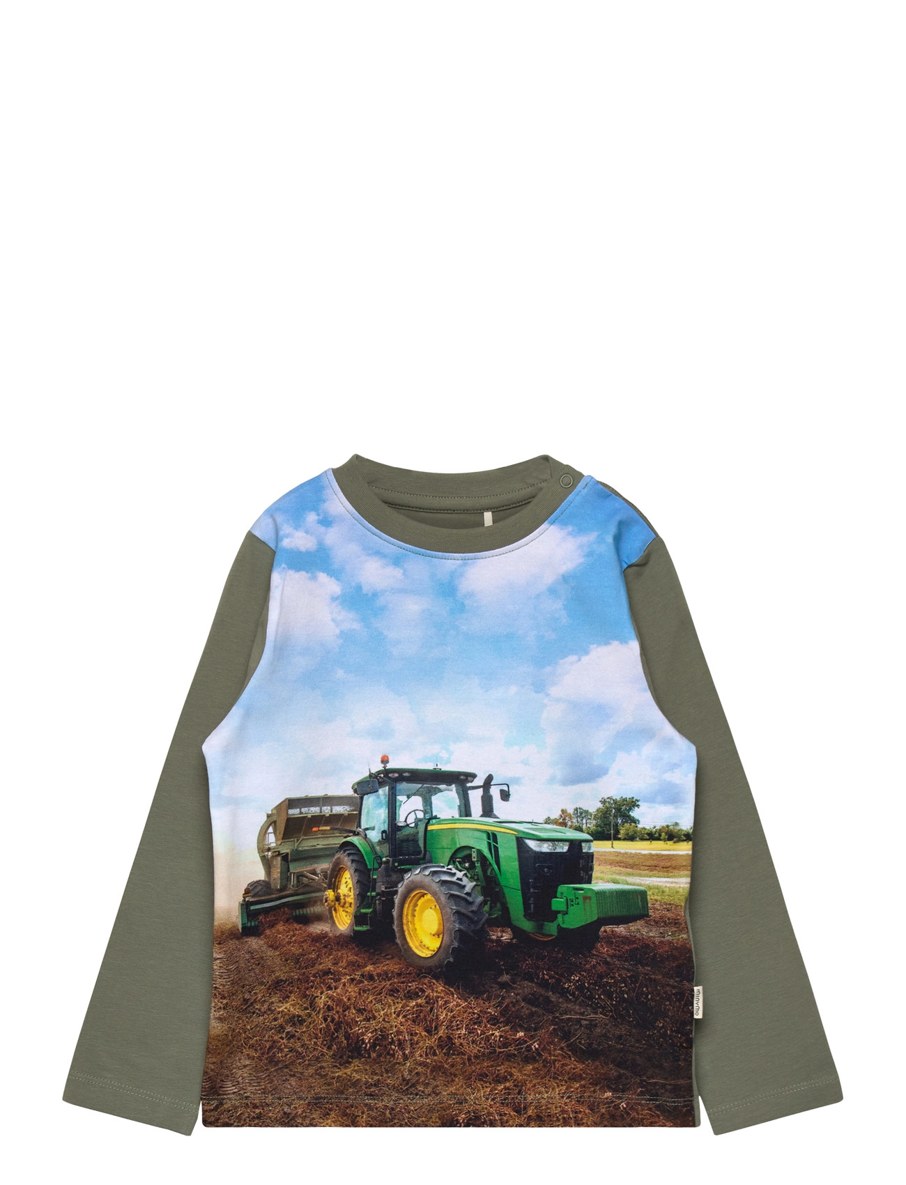 Minymo T-Shirt Ls, 86, Khaki green, T-Shirts > Langærmede T-shirts, Børn