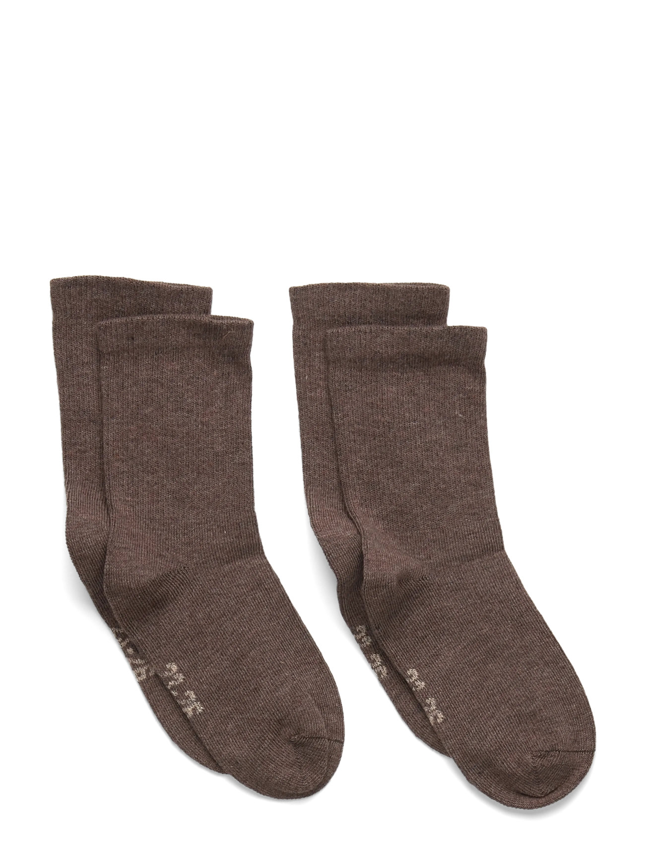 Minymo Perfect Basic Socks (2-Pack), 23 , Brown, Sokker & Strømpebukser > Sokker, Børn