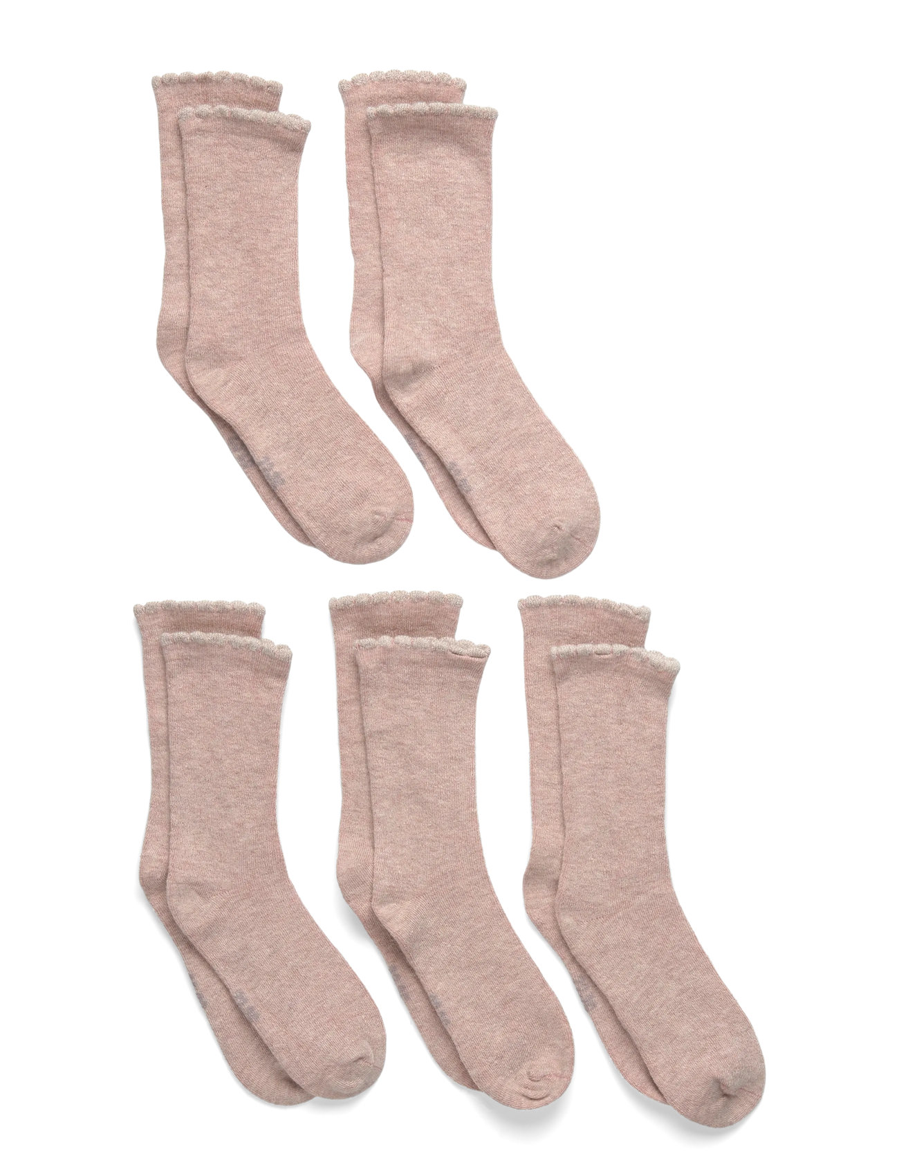 Minymo Wool Socks 5-Pack Solid, 19 , Pink, Sokker & Strømpebukser > Sokker, Børn