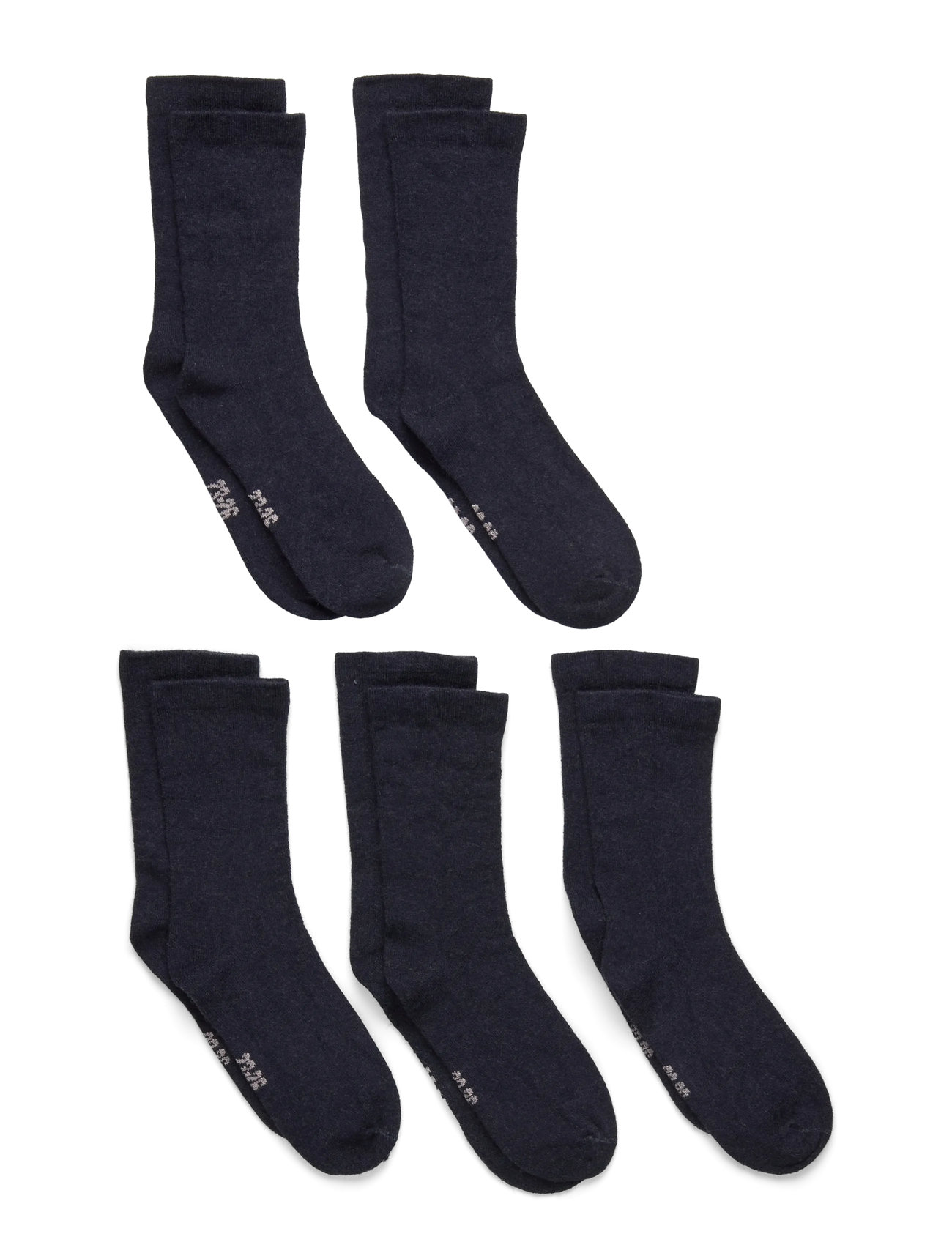 Minymo Wool Socks 5-Pack Solid, 27 , Navy, Sokker & Strømpebukser > Sokker, Børn