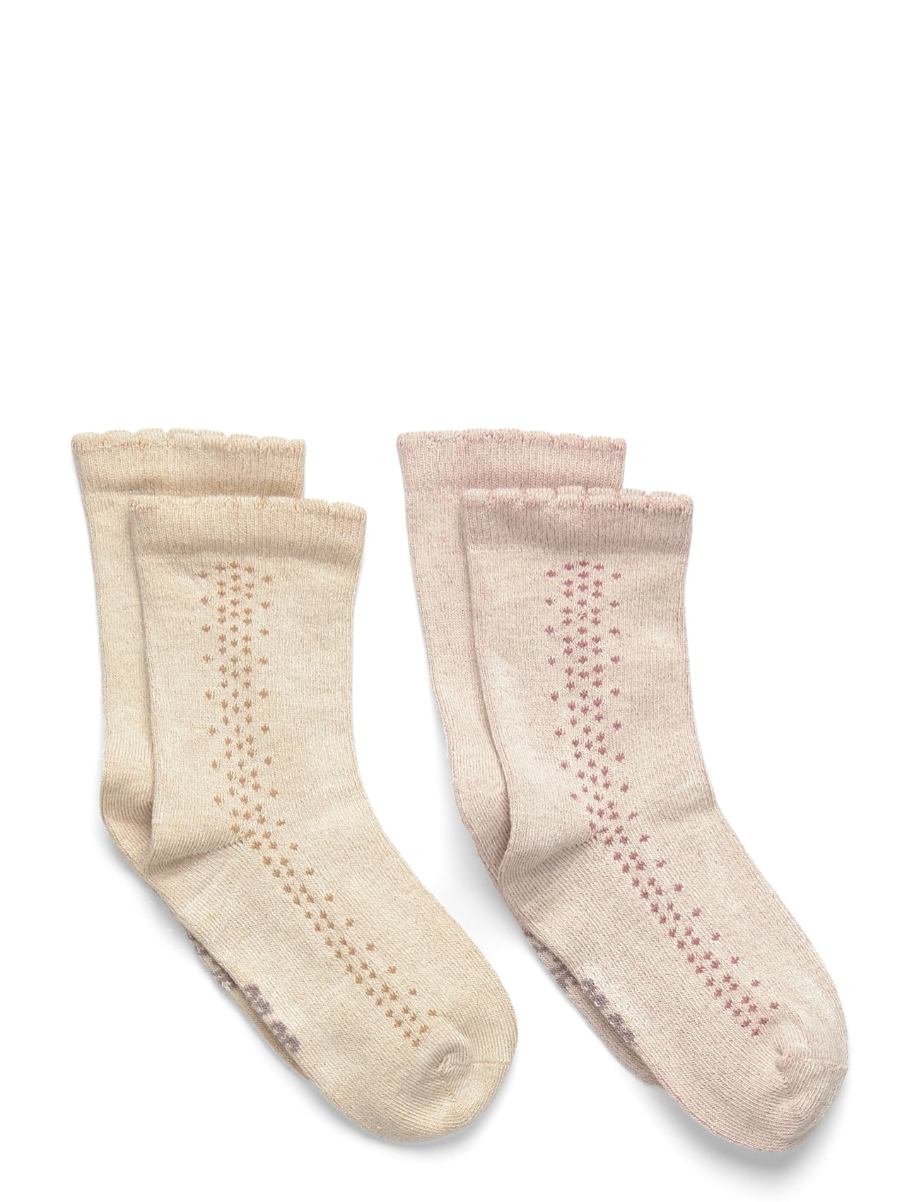 Minymo Ankle Sock Solid 2-Pack, 23 , Beige, Sokker & Strømpebukser > Sokker, Børn