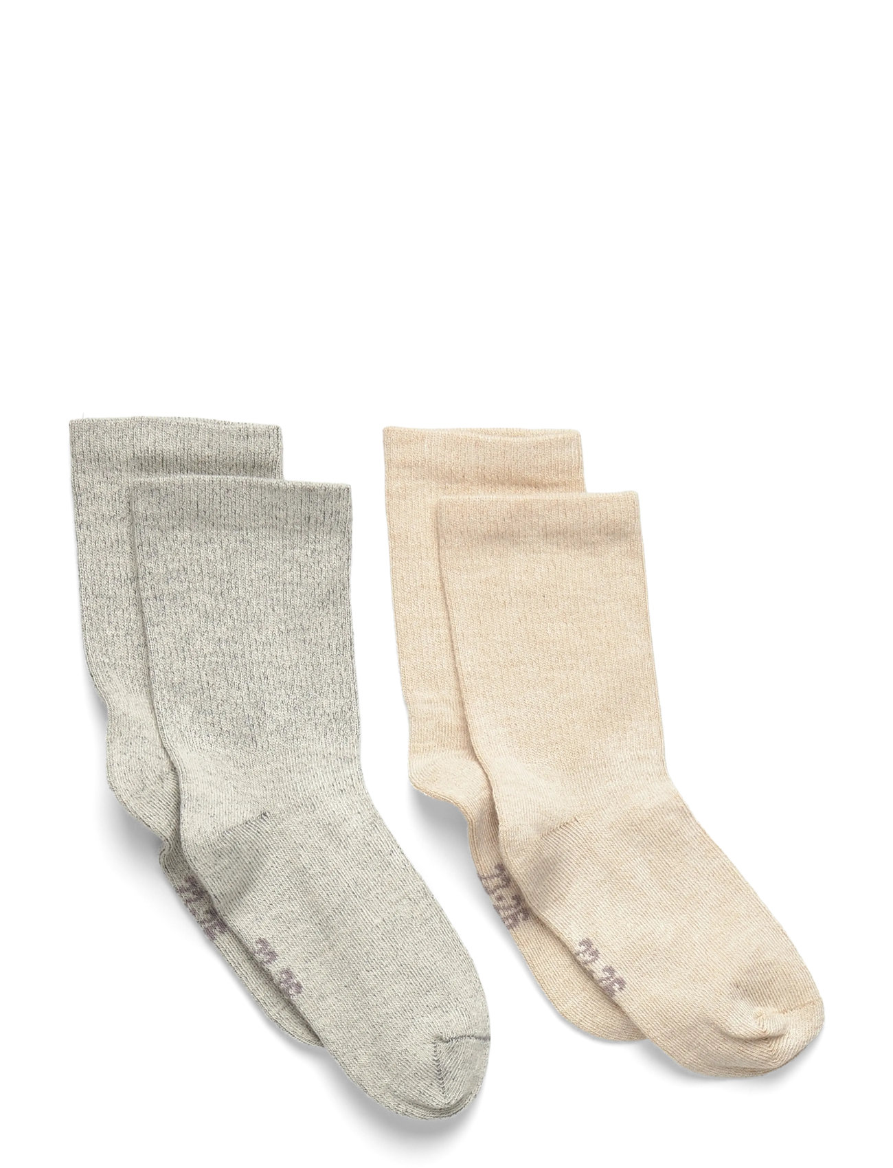 Minymo Ankle Sock Solid 2-Pack, 19 , Grey, Sokker & Strømpebukser > Sokker, Børn