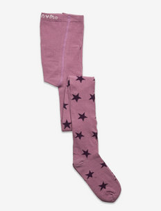 Stocking w. pattern - collants - dusky orchid