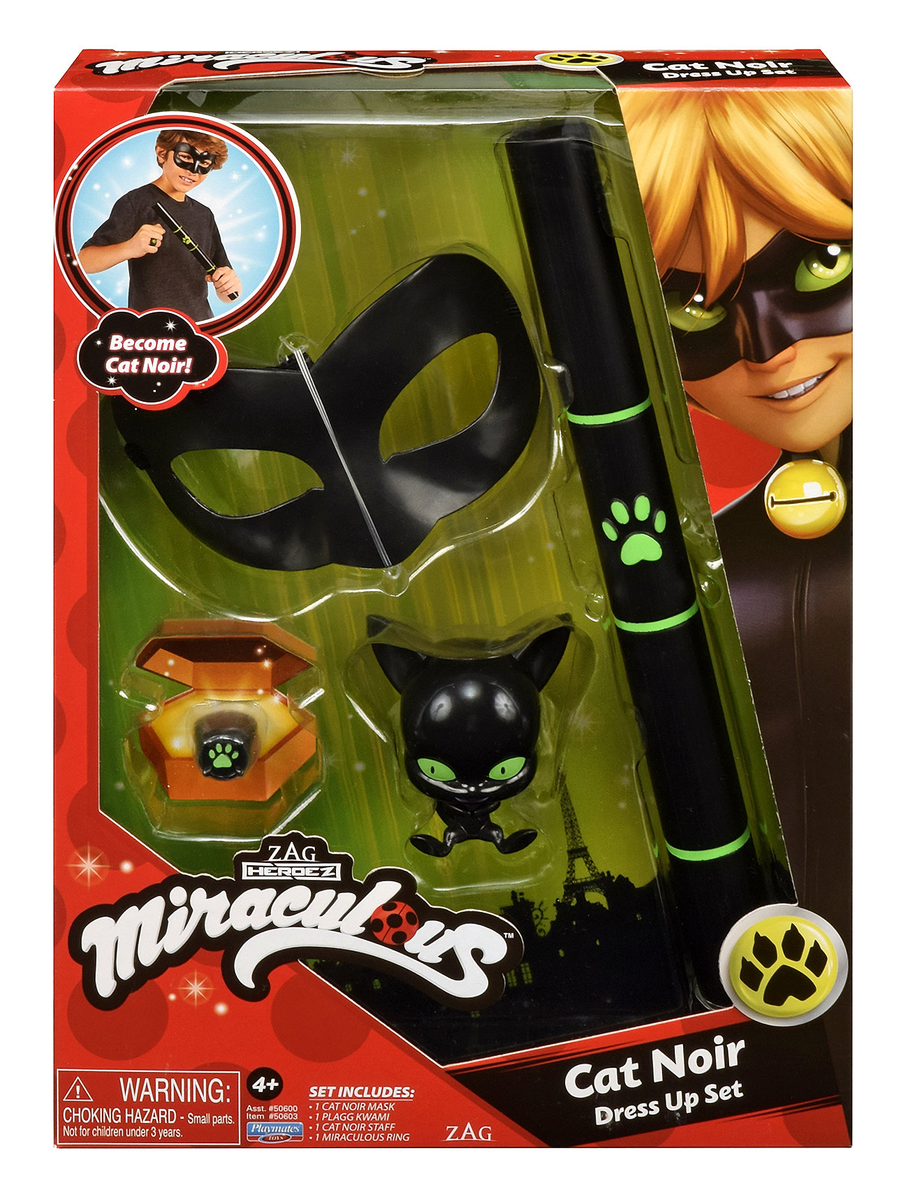 Miraculous Role Play Set Cat Noir Toys Costumes & Accessories Costumes Accessories Black Miraculous