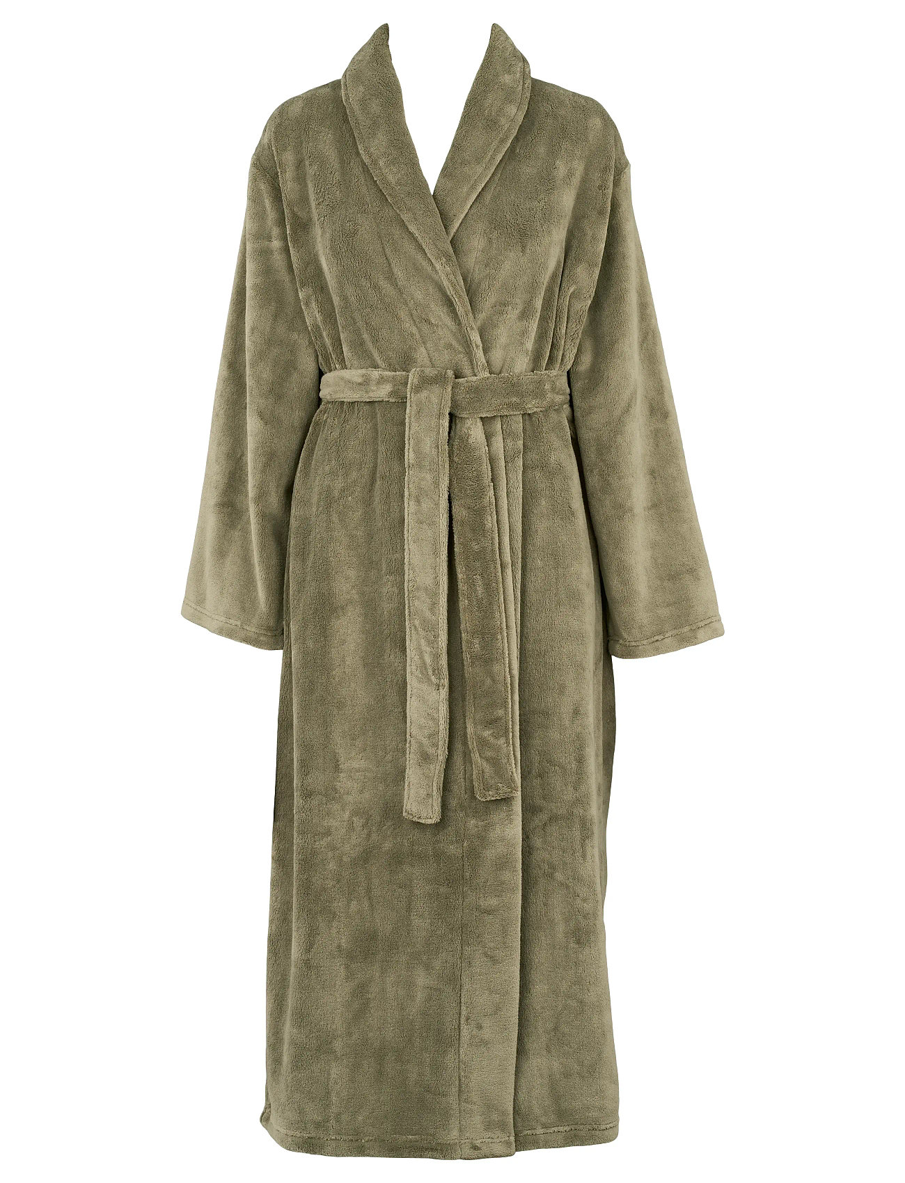 MISSYA Cornflocker Fleece Morgenmantel Long Grün - XS - Damen